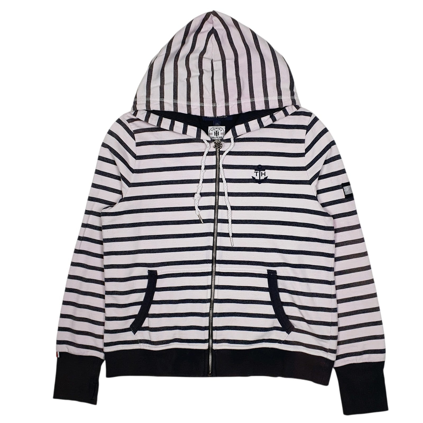 Womens White Tommy Hilfiger Hoodie Full Zip Jumper