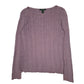 Womens Purple Ralph Lauren Cable Knit Crewneck Jumper