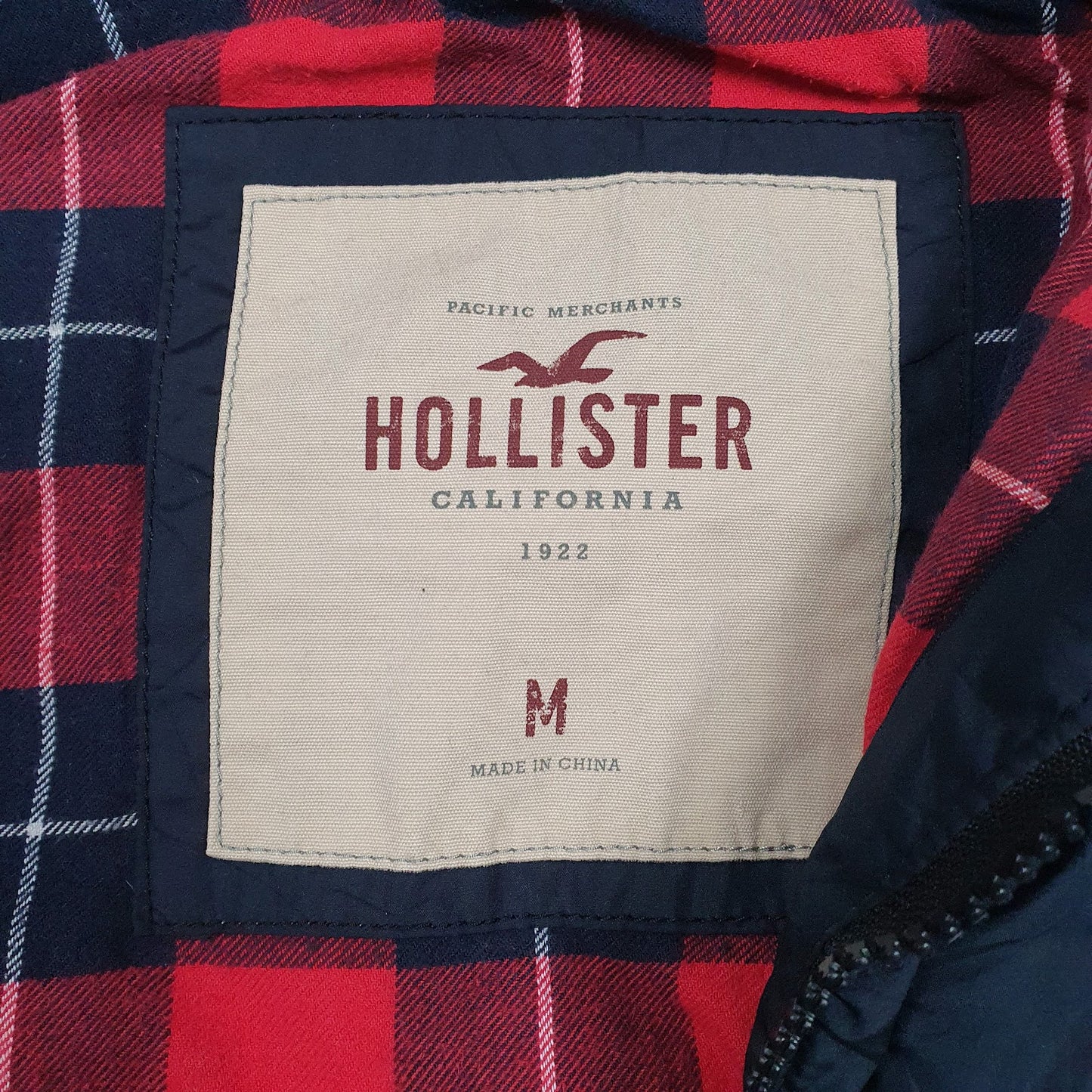 Womens Navy Hollister Puffer Hoodie Coat
