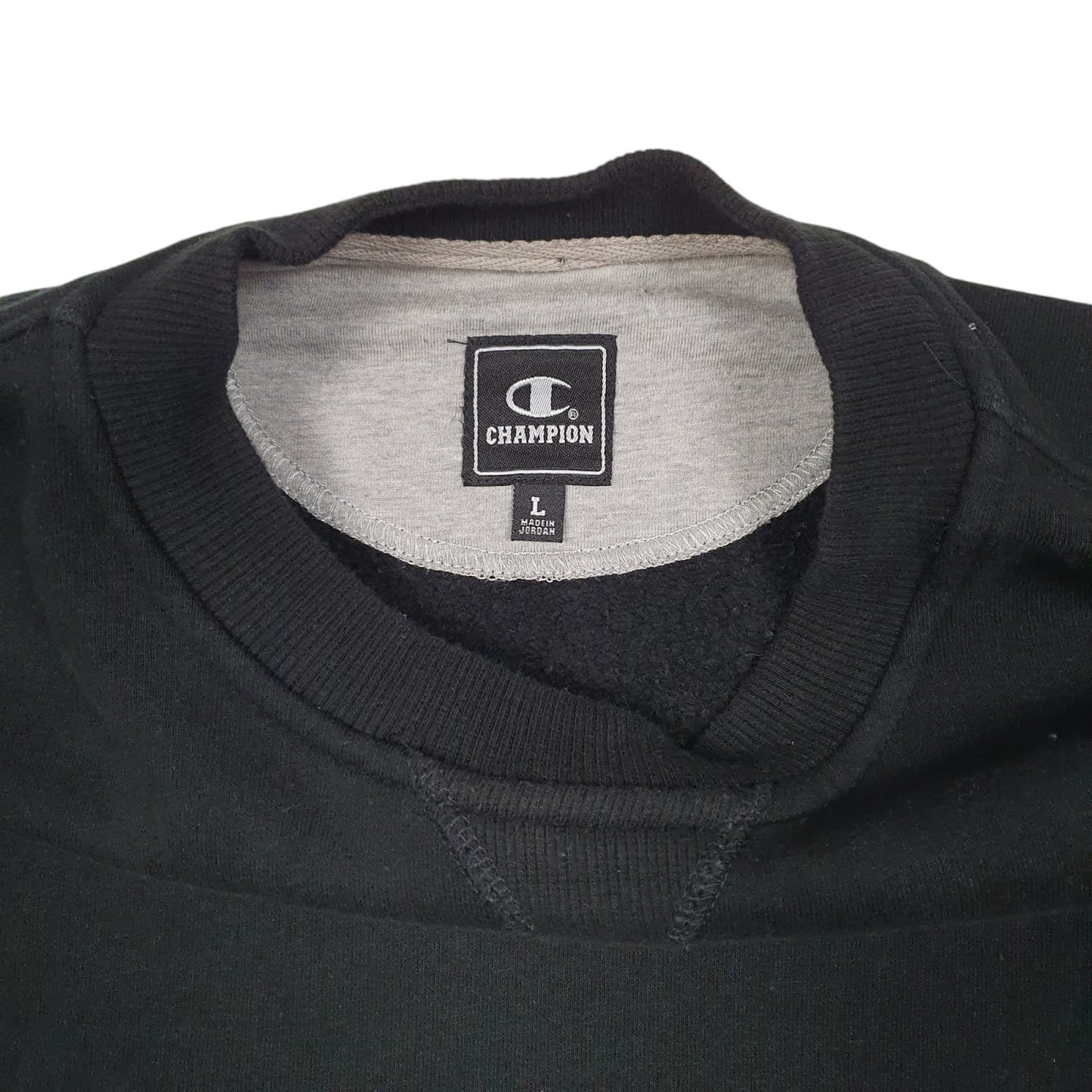 Mens Black Champion  Crewneck Jumper