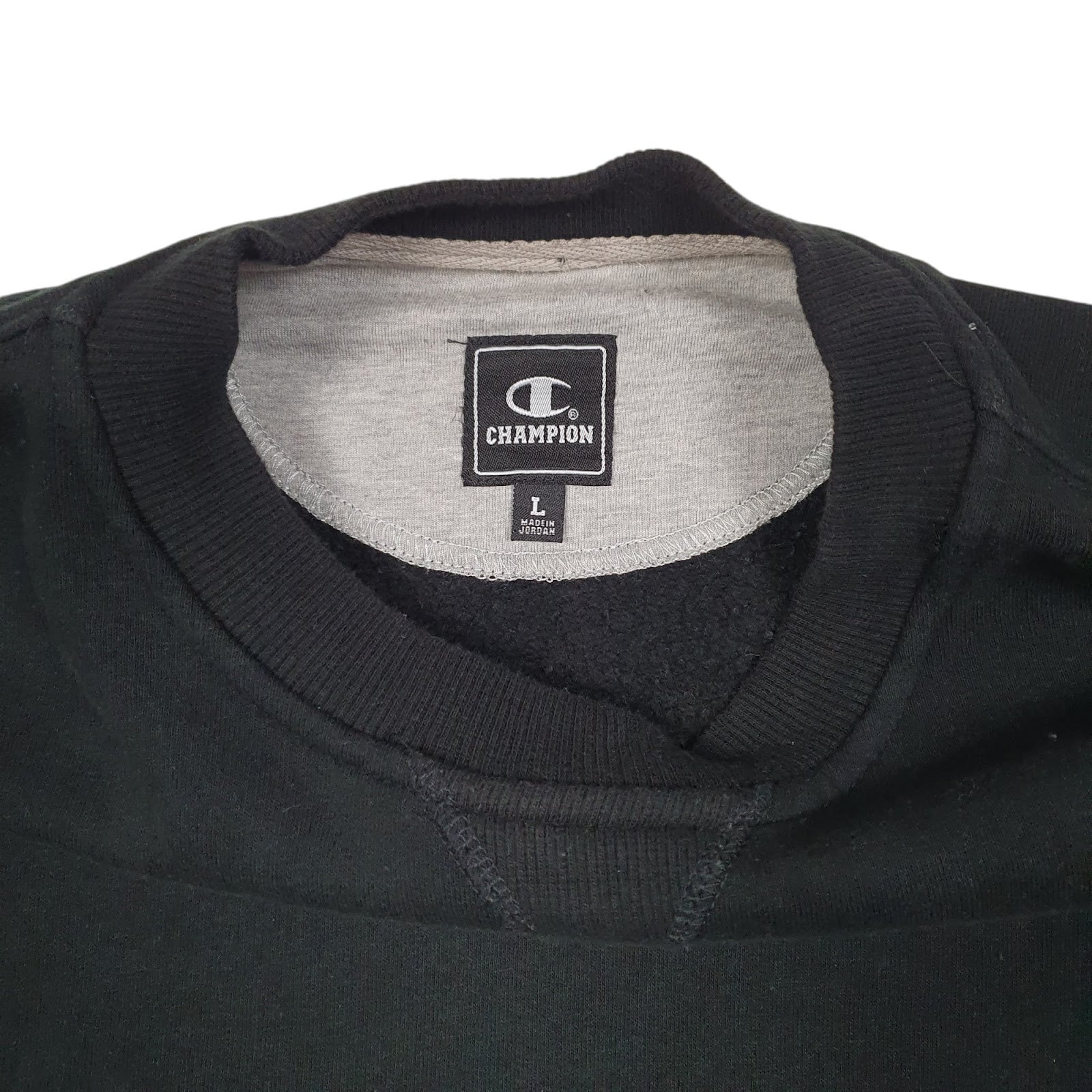 Mens Black Champion  Crewneck Jumper