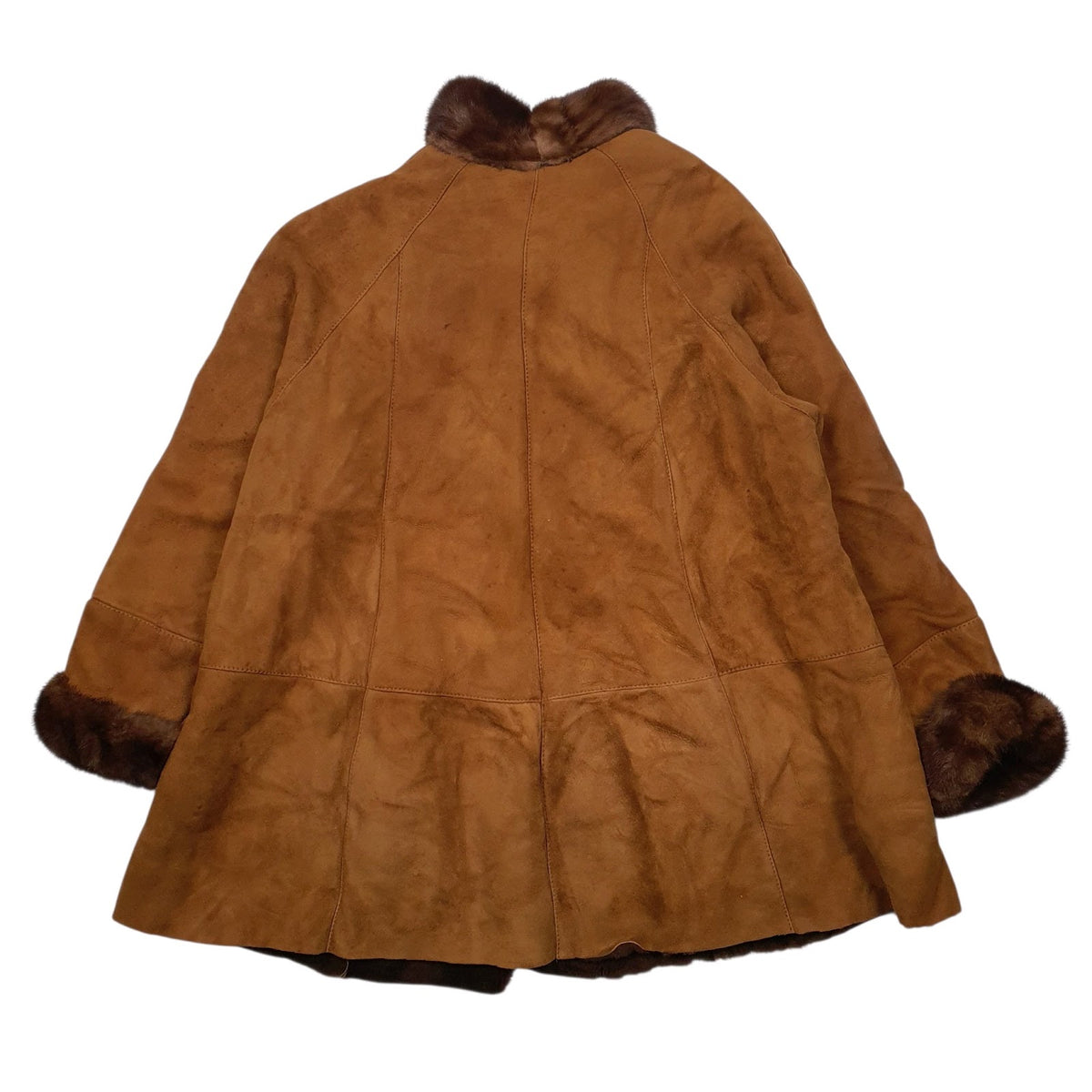 Womens Brown Conbipel Vintage  Coat
