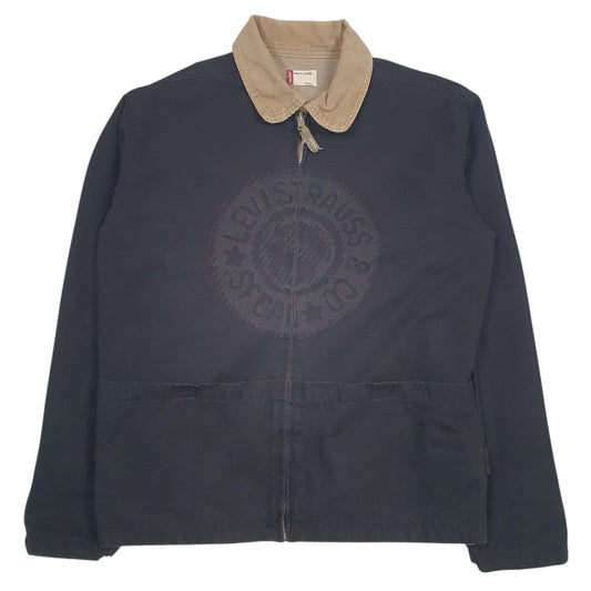 Mens Black Levis Reversible  Coat