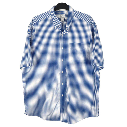 Mens Blue L.L.Bean  Short Sleeve Shirt