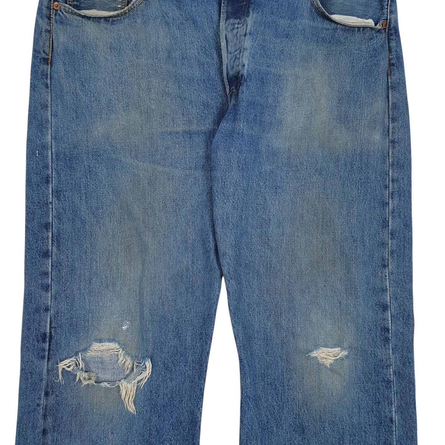Mens Blue Levis Distressed  Jeans