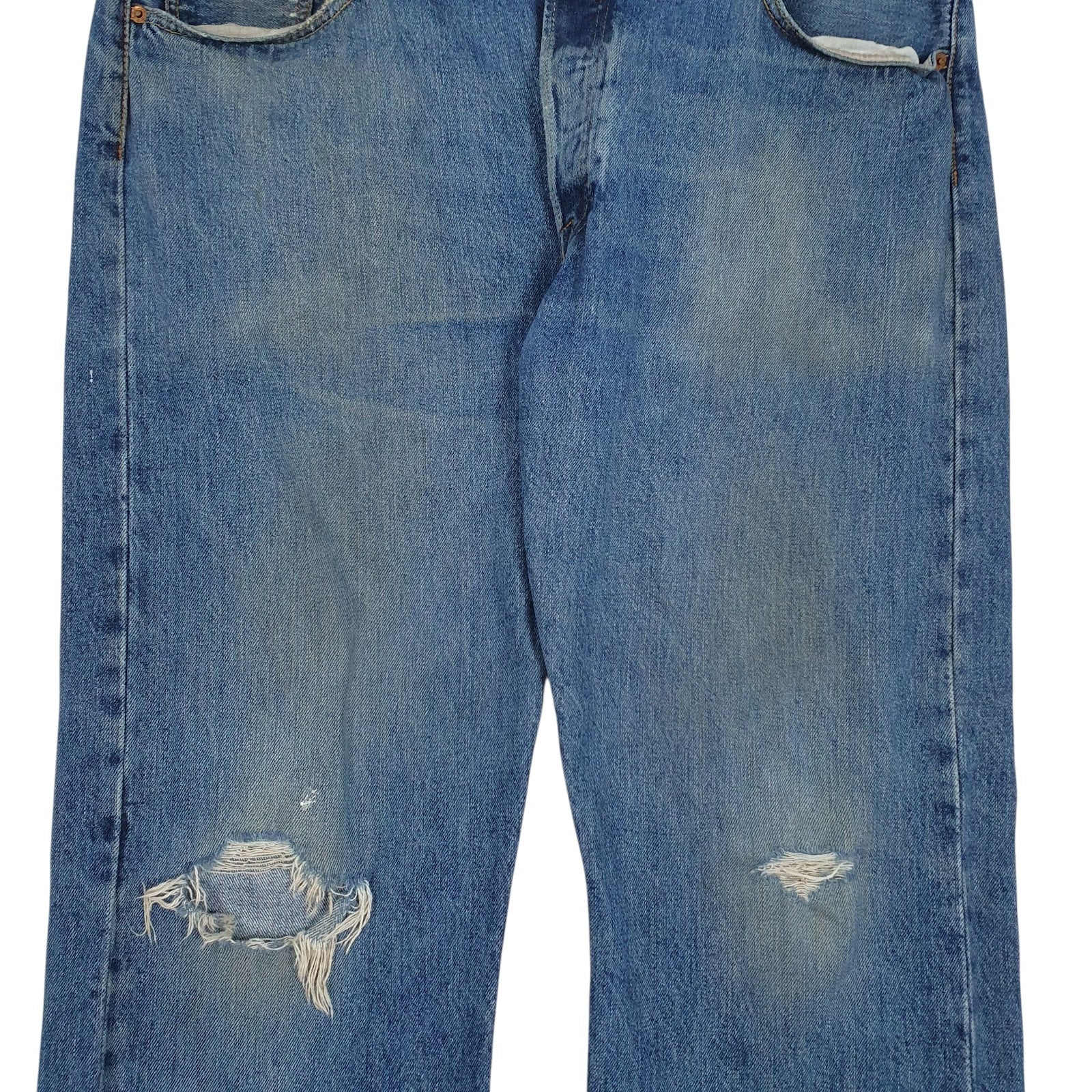 Mens Blue Levis Distressed  Jeans