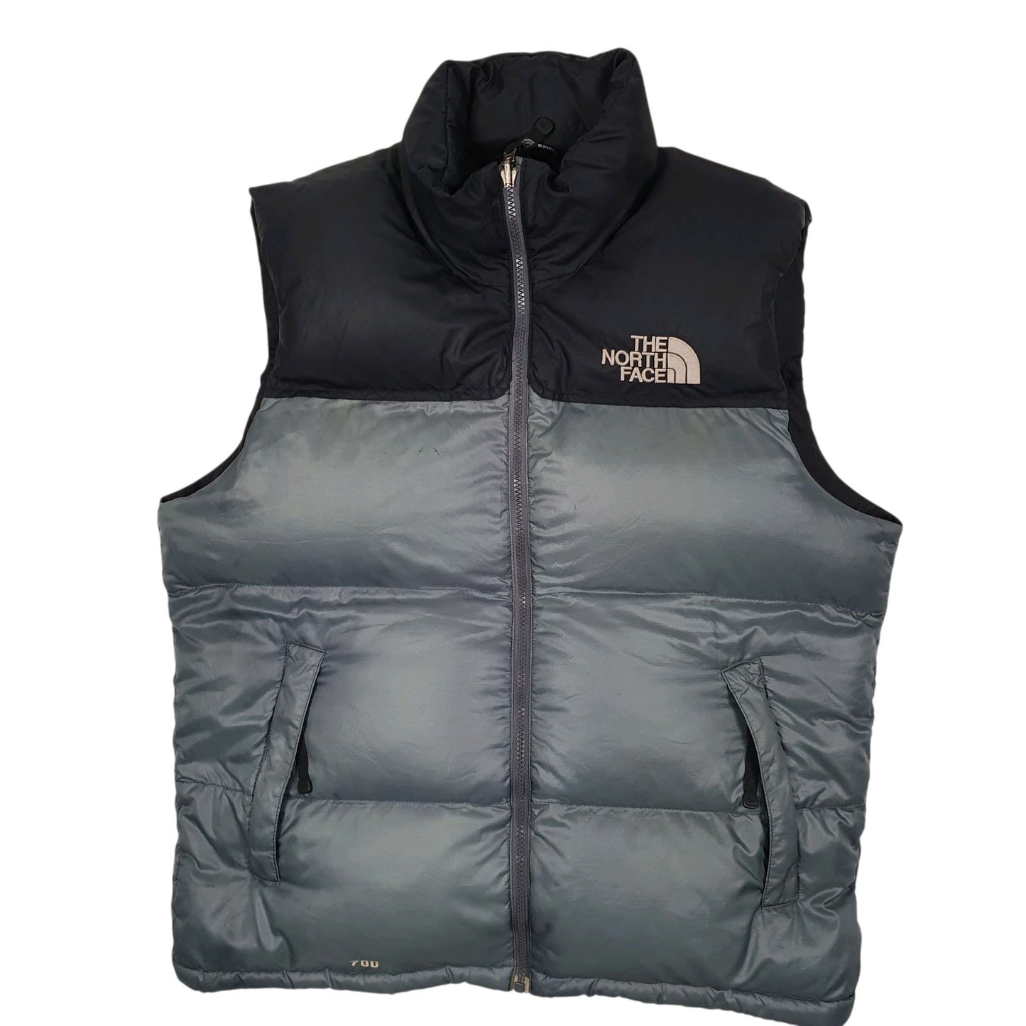 Mens Grey The North Face Nuptse Gilet Vest Bodywarmer  Coat