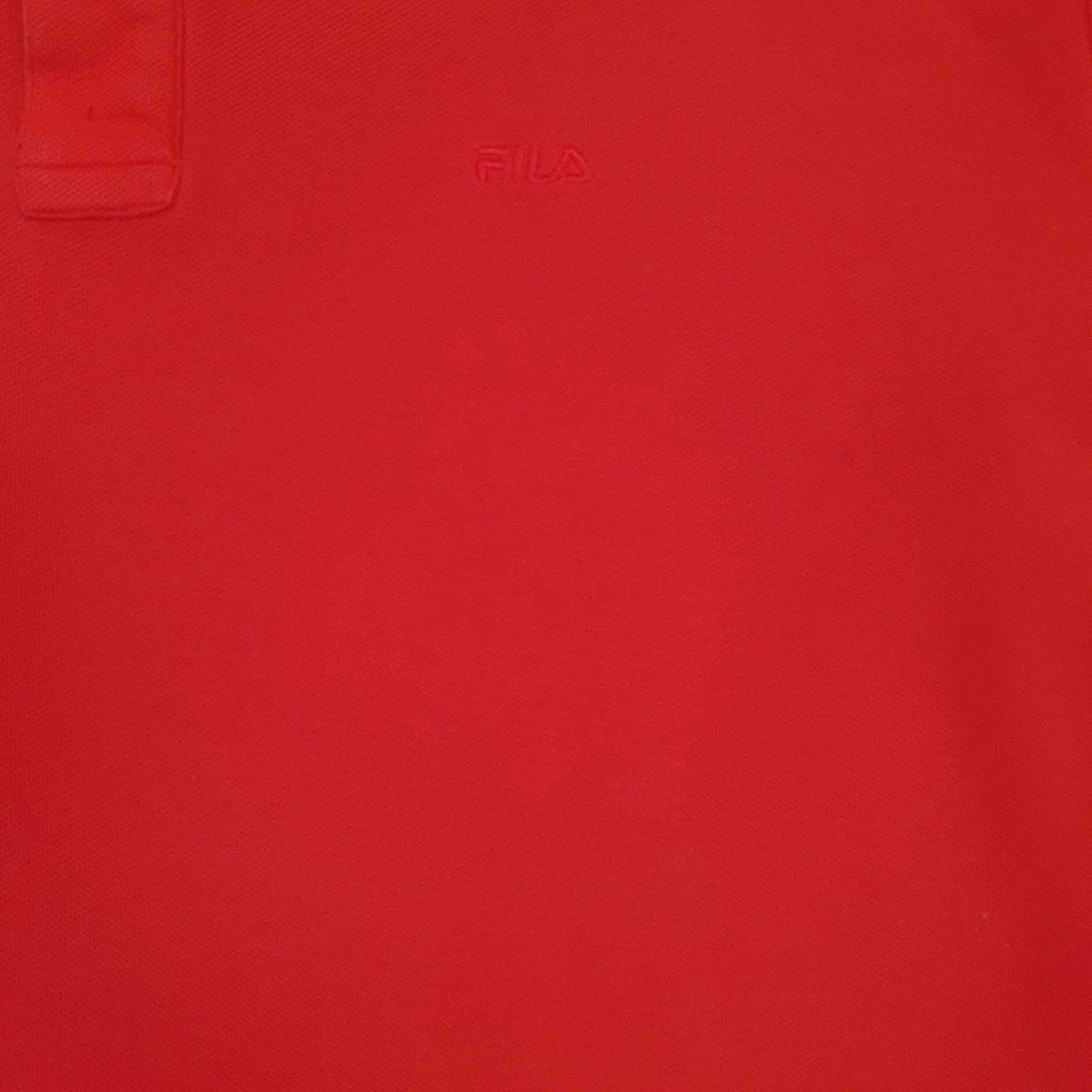 Mens Red Fila   Polo Shirt