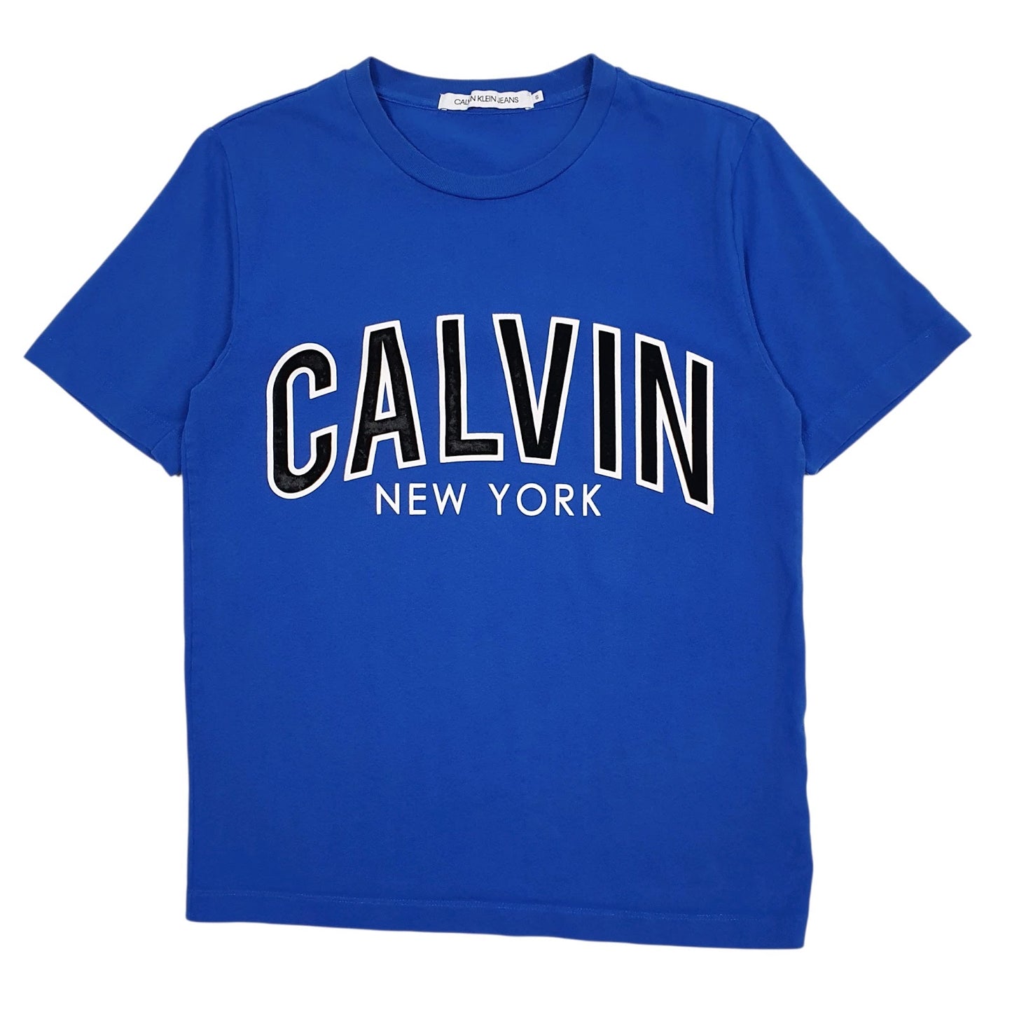 Mens Blue Calvin Klein New York Short Sleeve T Shirt
