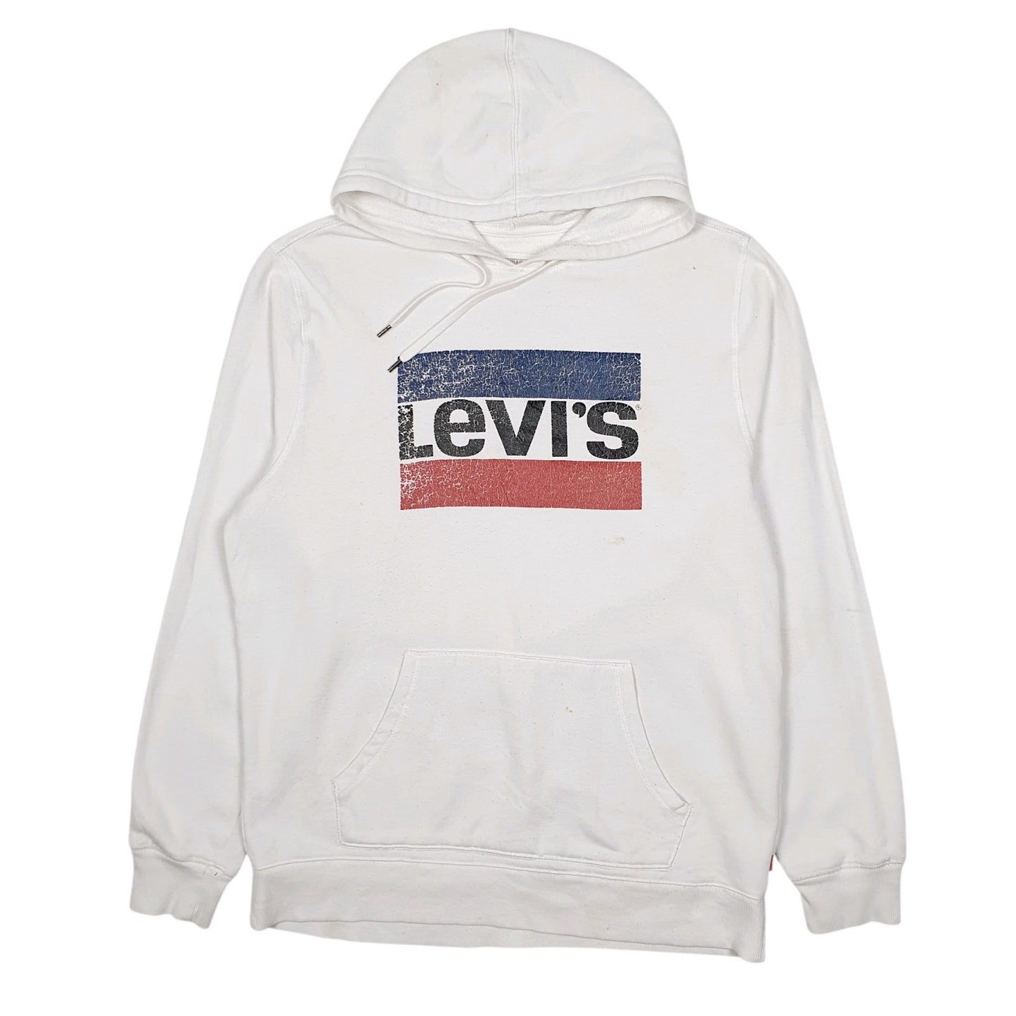 Mens White Levis  Hoodie Jumper