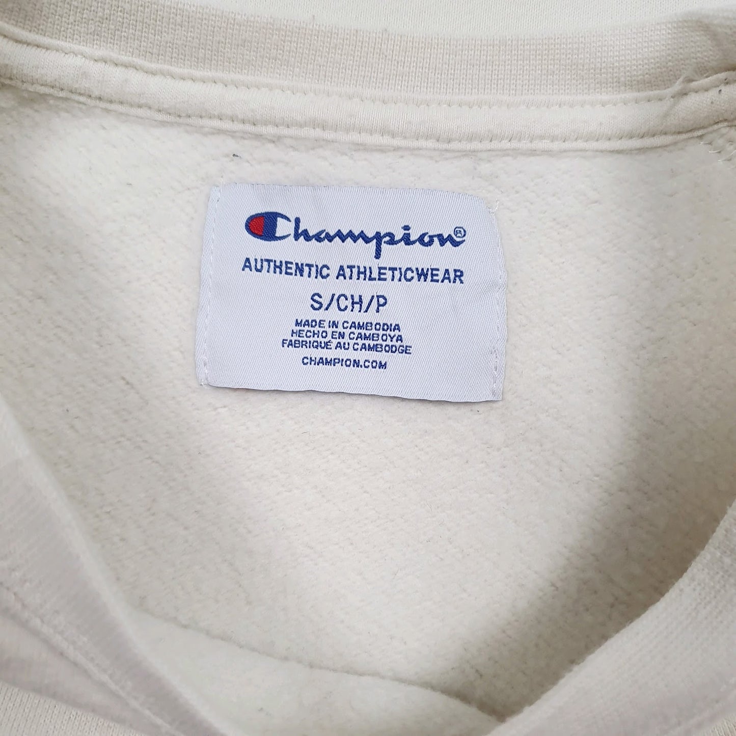 Mens Cream Champion  Crewneck Jumper