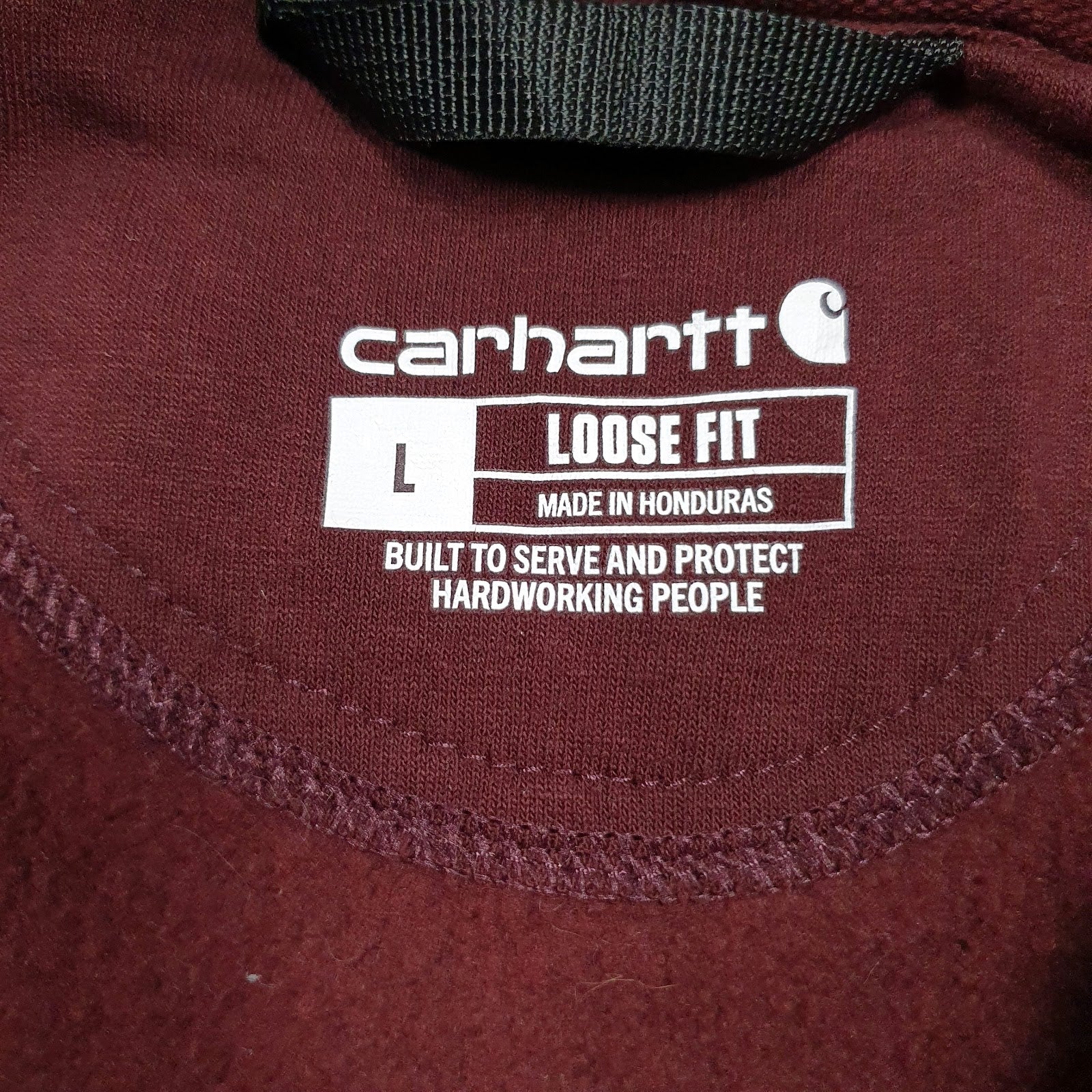Mens Burgundy Carhartt  Hoodie Jumper