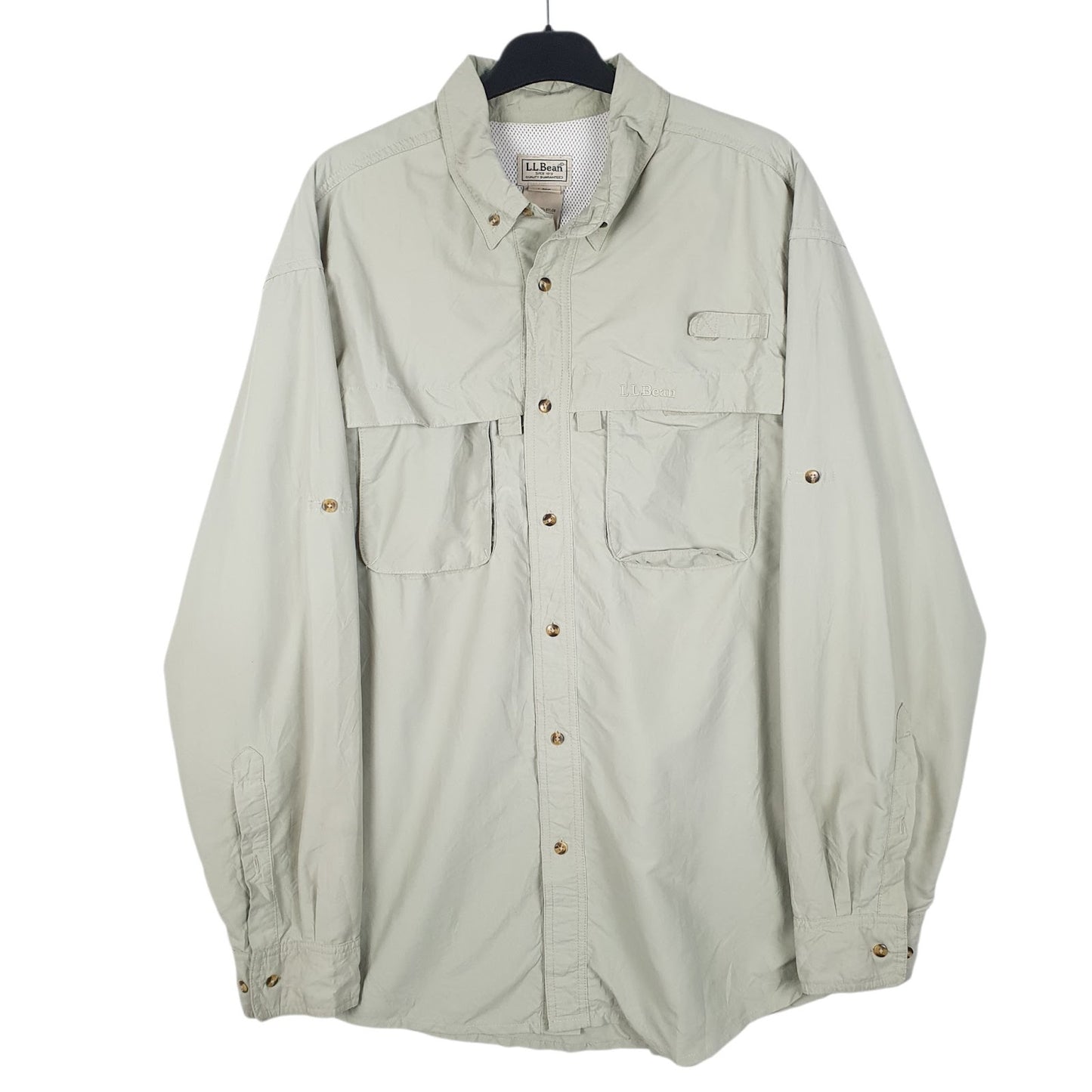 Mens Green L.L.Bean  Long Sleeve Shirt