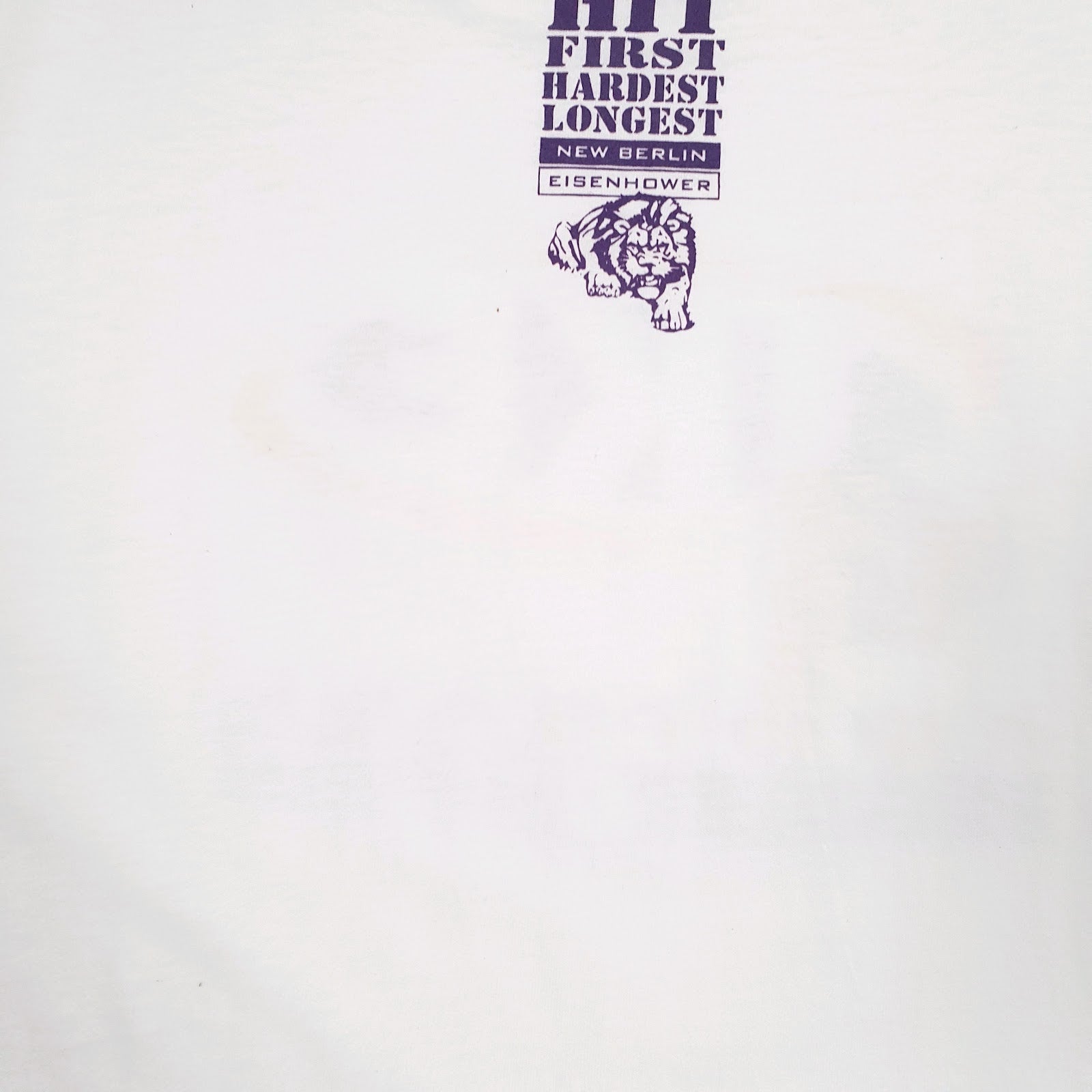 Mens White Fruit Of The Loom Ike Football  T Shirt