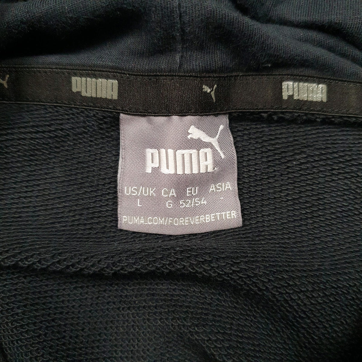 Mens Black Puma Spellout Hoodie Jumper