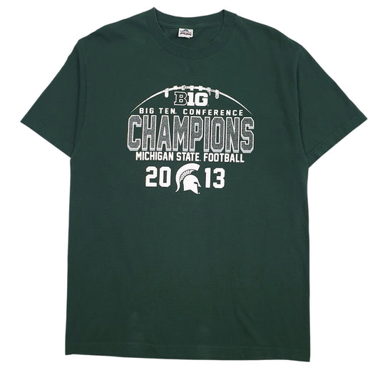 Mens Green Al Style Michigan State Football Short Sleeve T Shirt