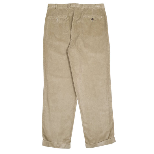 Mens Brown Brooks Brothers Elliot Pleated  Trousers