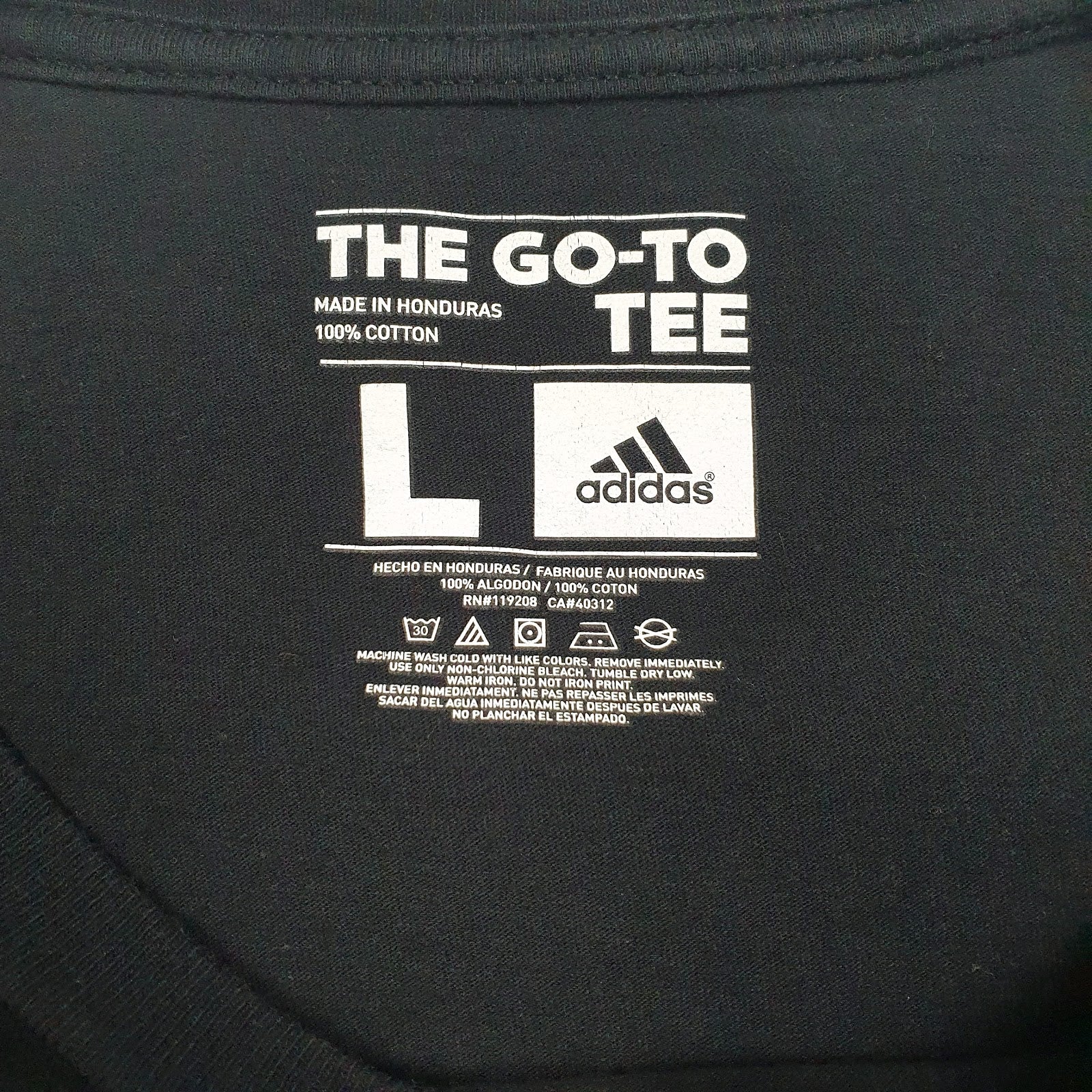 Mens Black Adidas Spellout  T Shirt