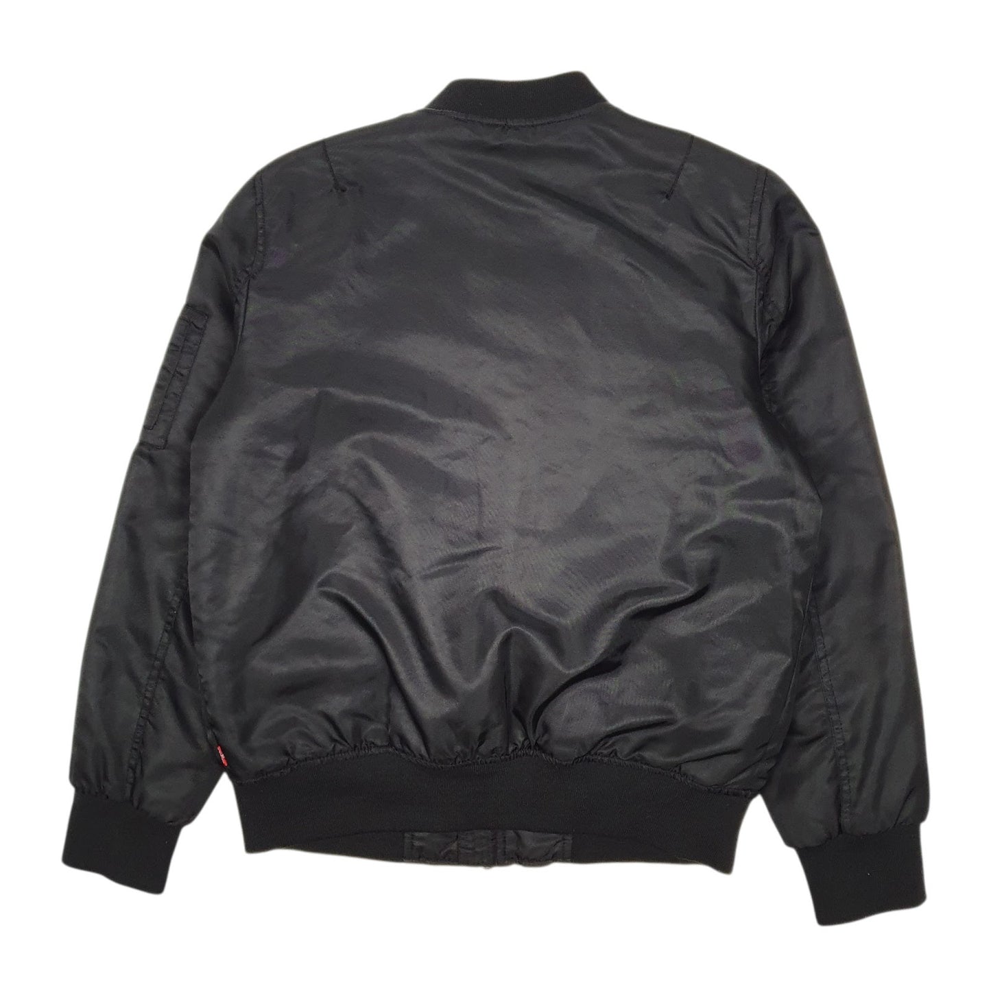 Mens Black Levis Padded Bomber  Coat