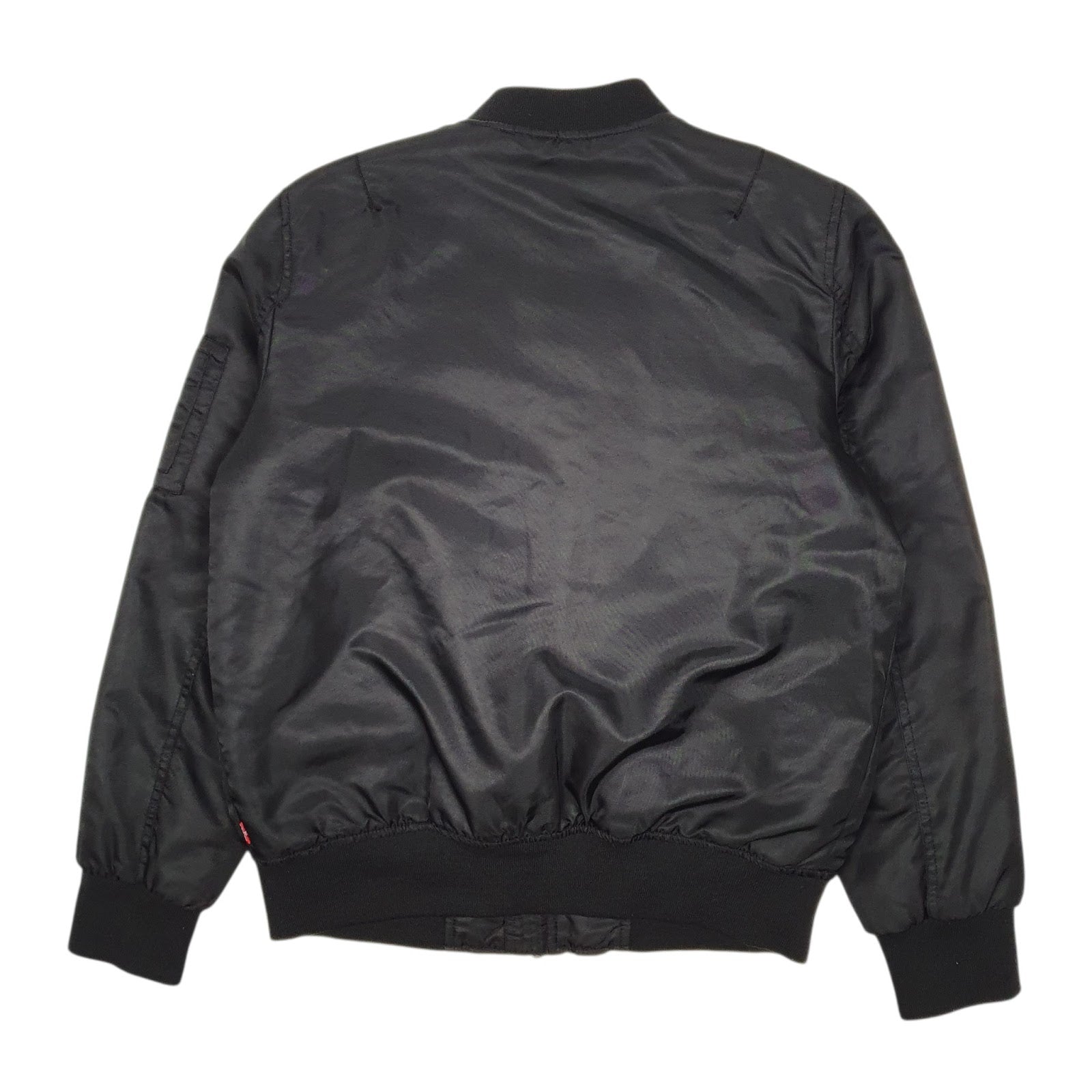 Mens Black Levis Padded Bomber  Coat