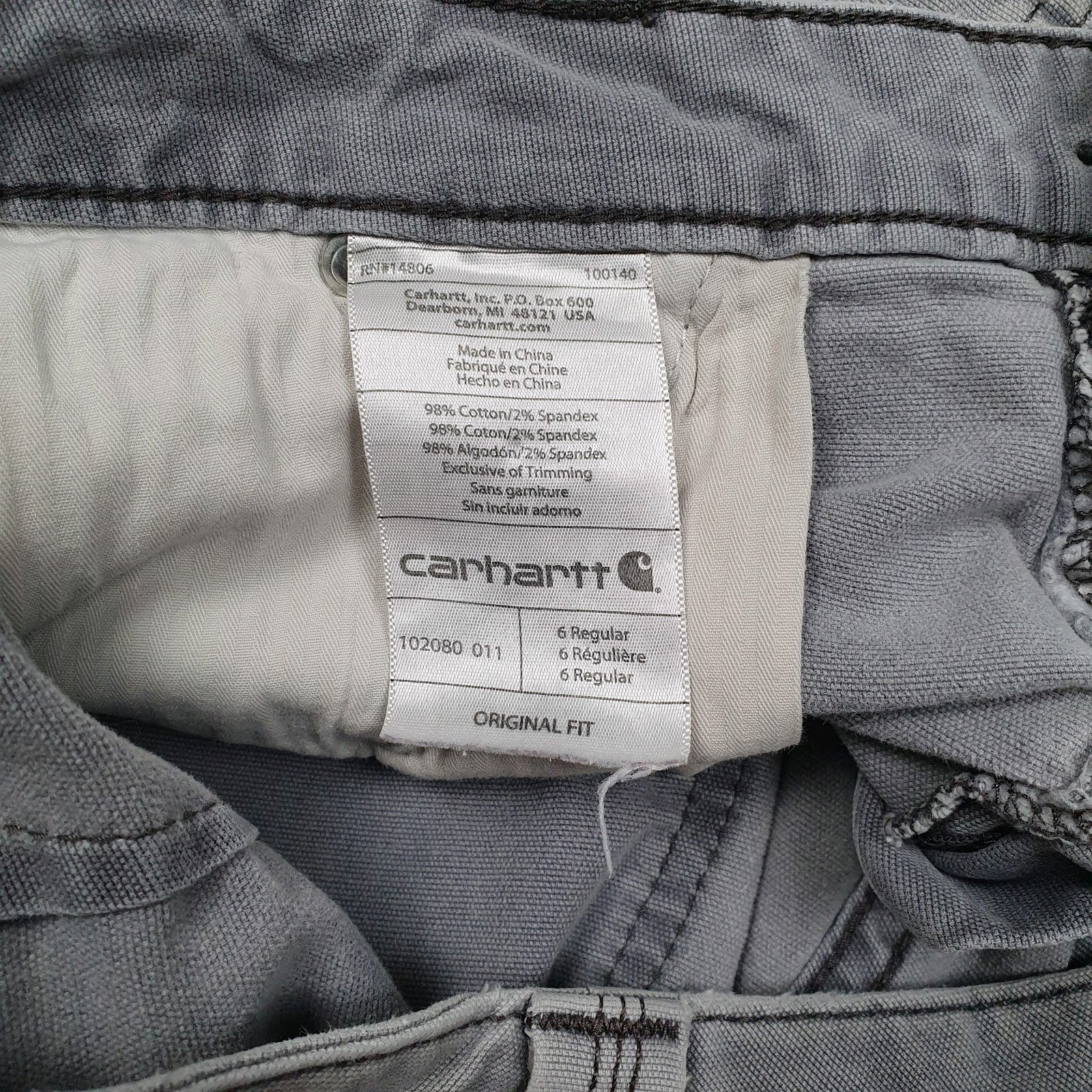 Womens Grey Carhartt   Trousers