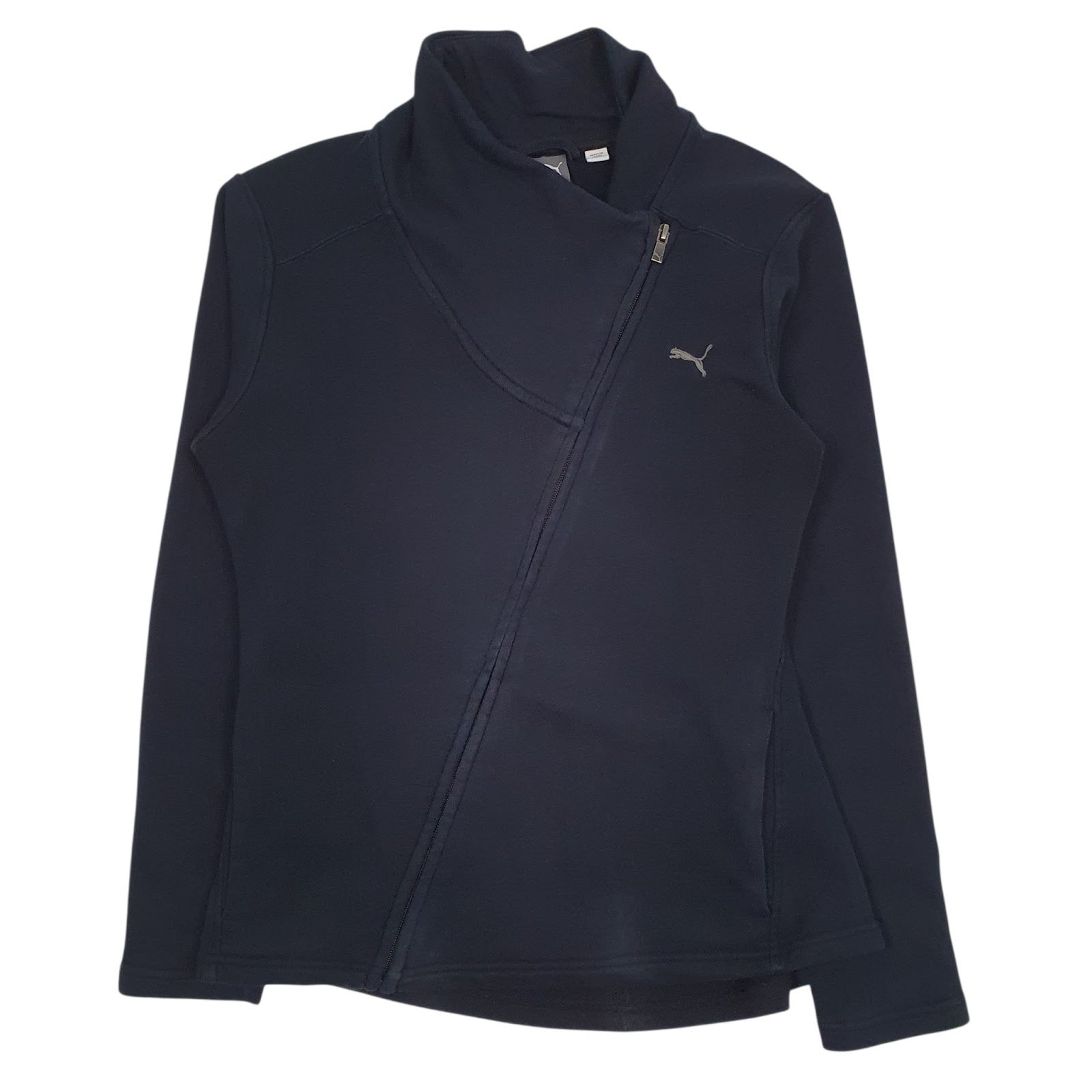 Womens Black Puma  Full Zip Jumper