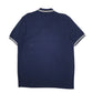 Mens Navy Kappa  Hoodie Polo Shirt
