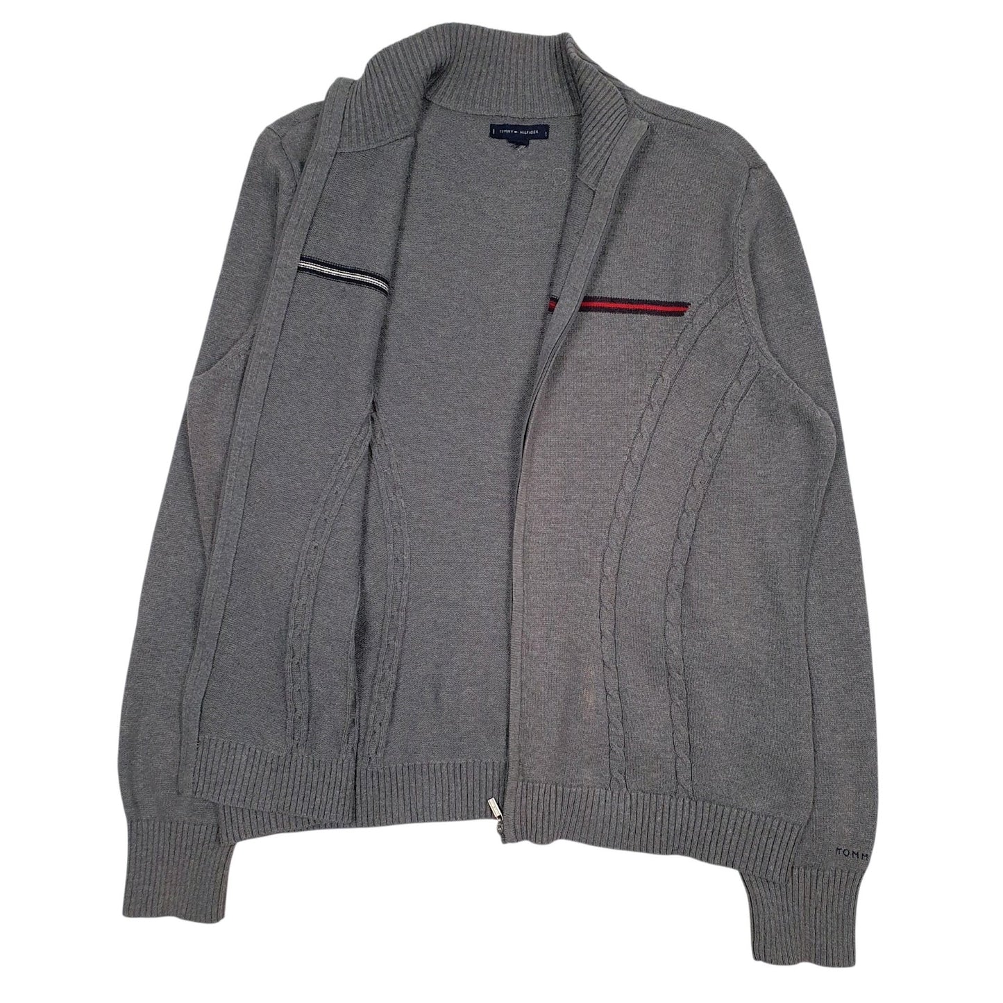 Mens Grey Tommy Hilfiger  Full Zip Jumper