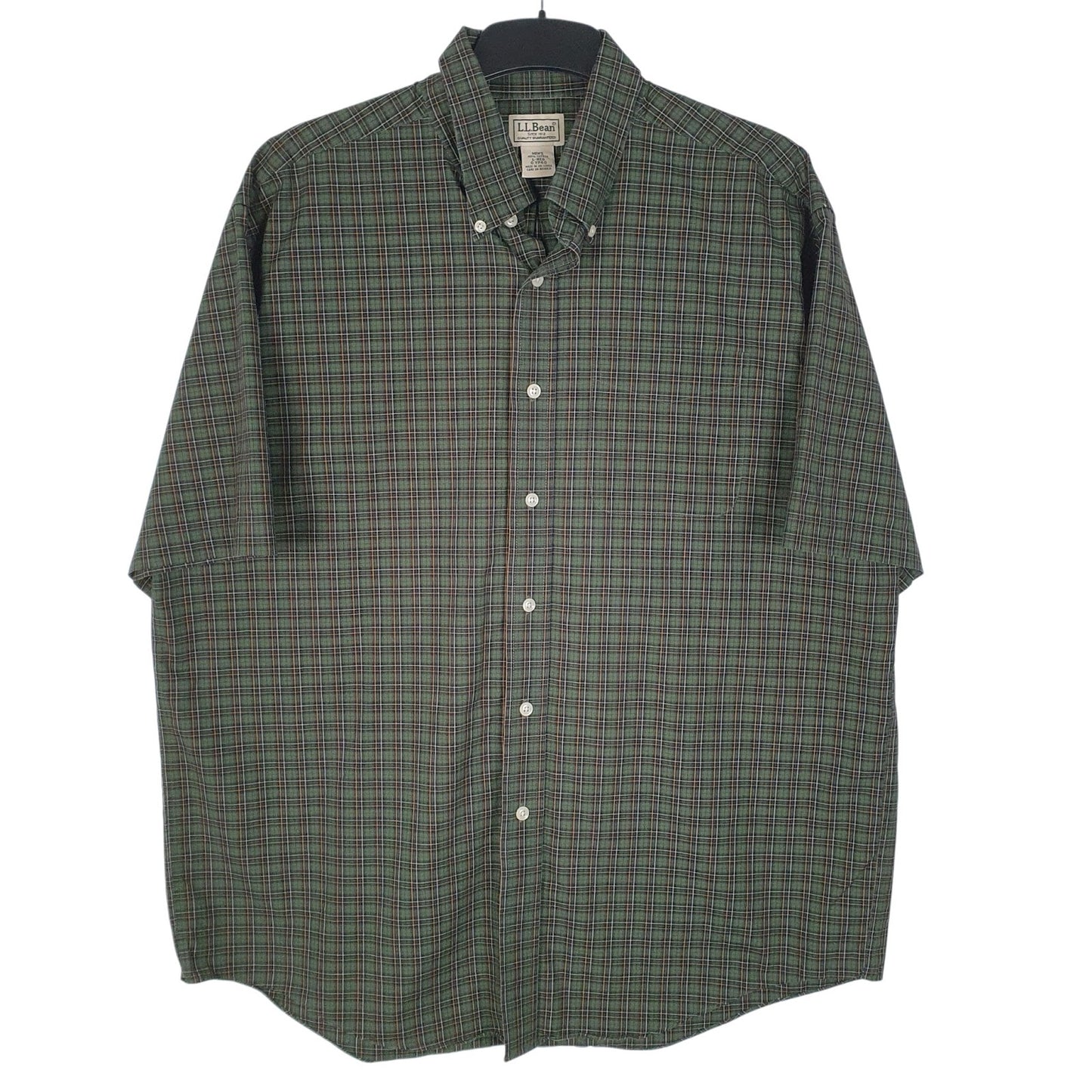 Mens Green L.L.Bean  Short Sleeve Shirt