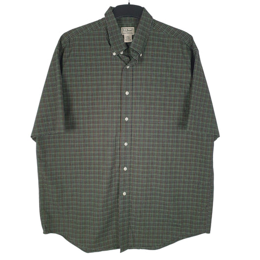 Mens Green L.L.Bean  Short Sleeve Shirt