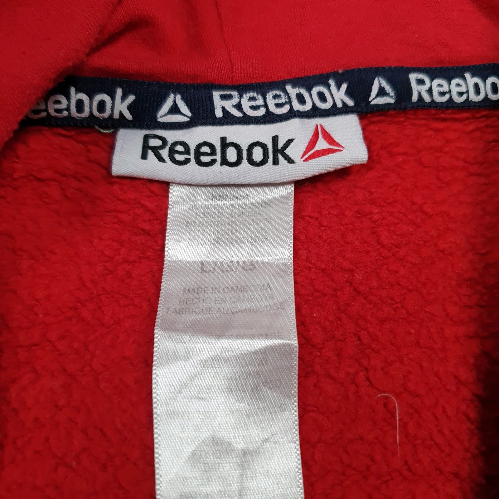 Mens Res Reebok Spellout Hoodie Jumper