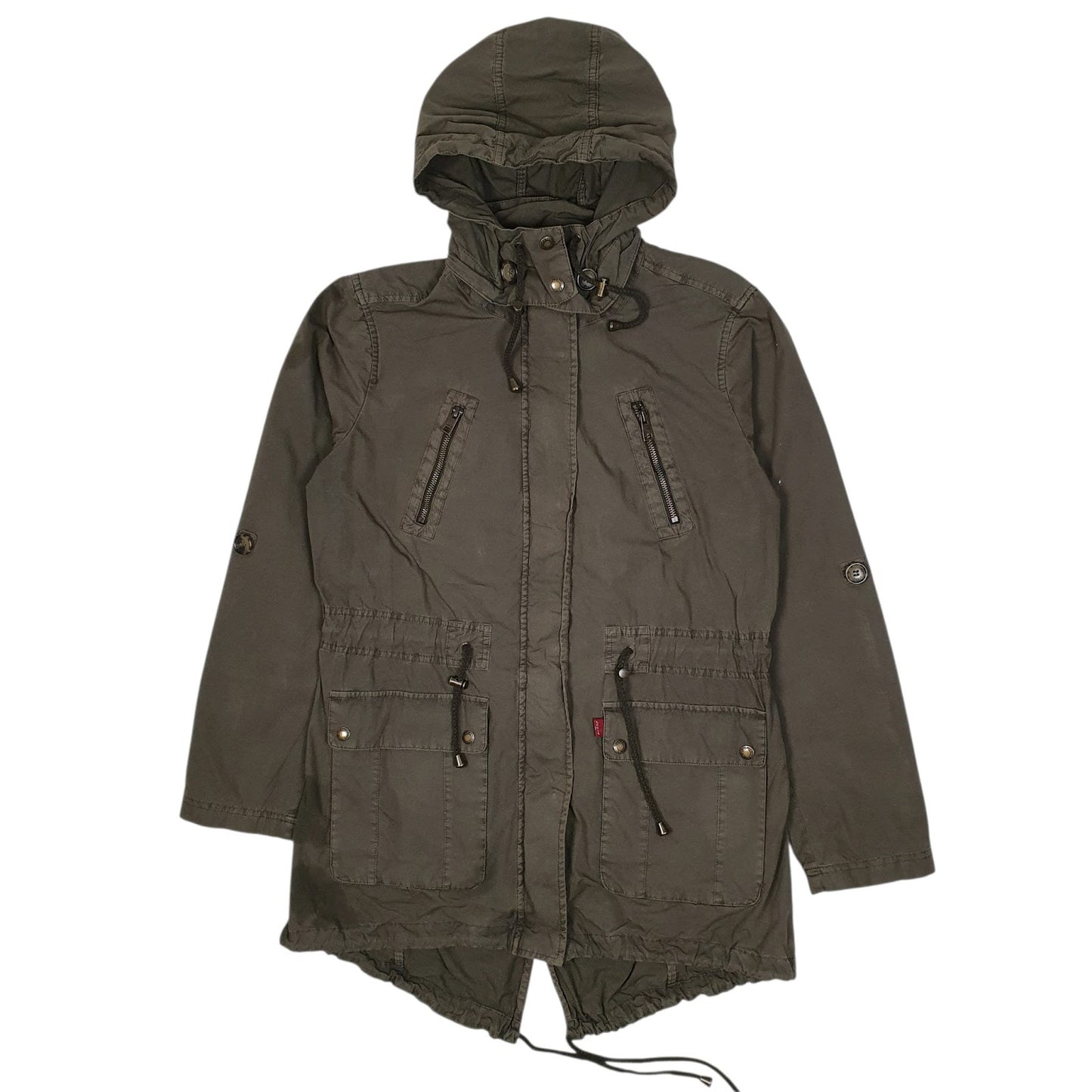 Mens Green Levis Military Lightweight  Coat