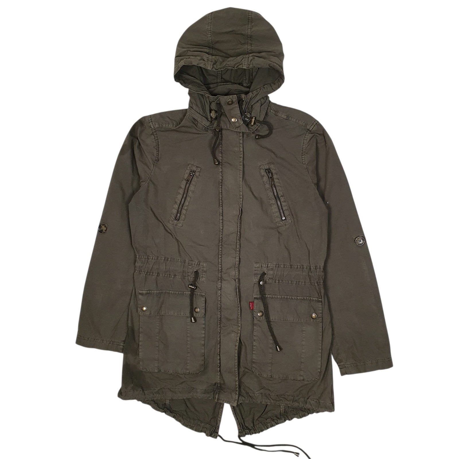 Mens Green Levis Military Lightweight  Coat