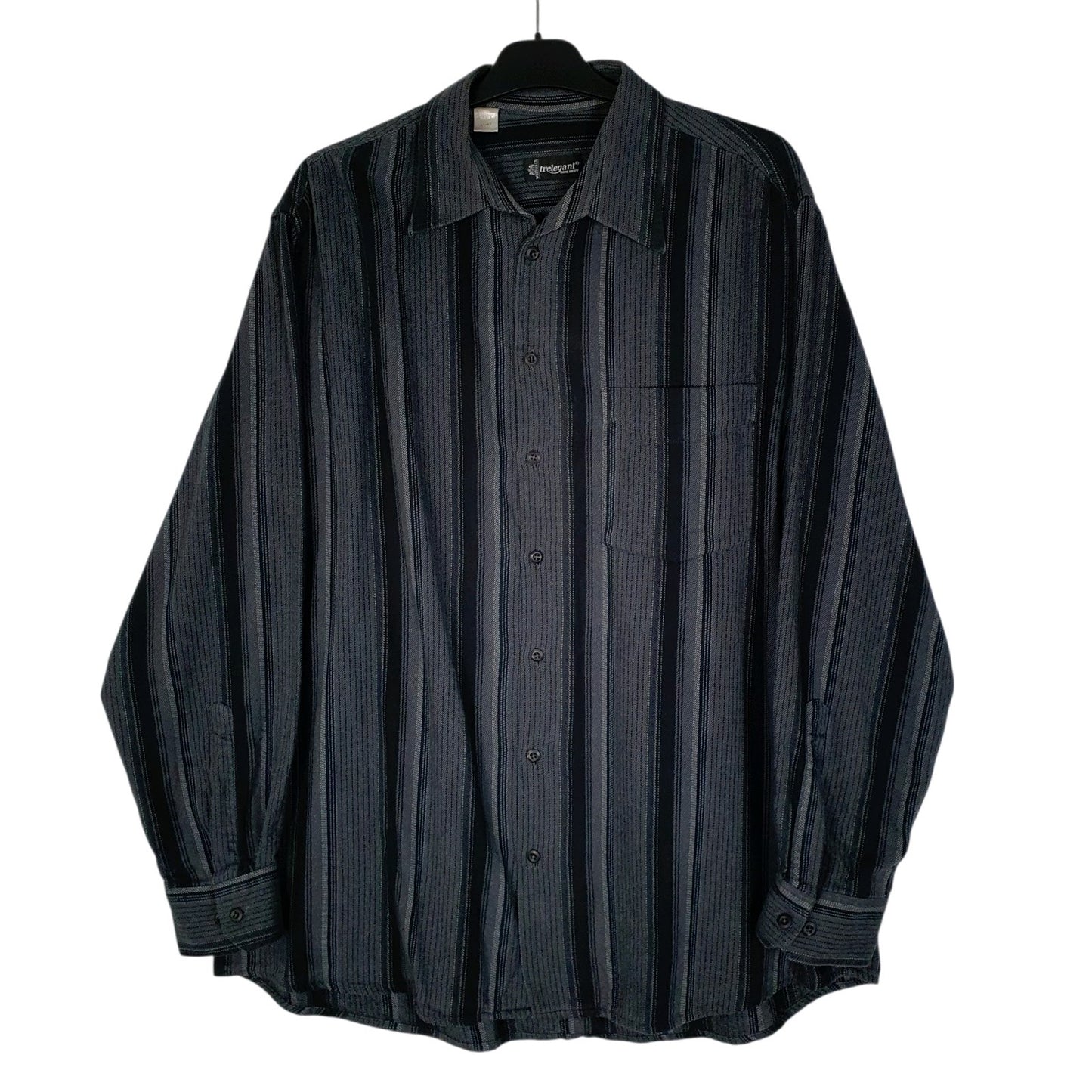 Mens Grey Trelegant  Long Sleeve Shirt
