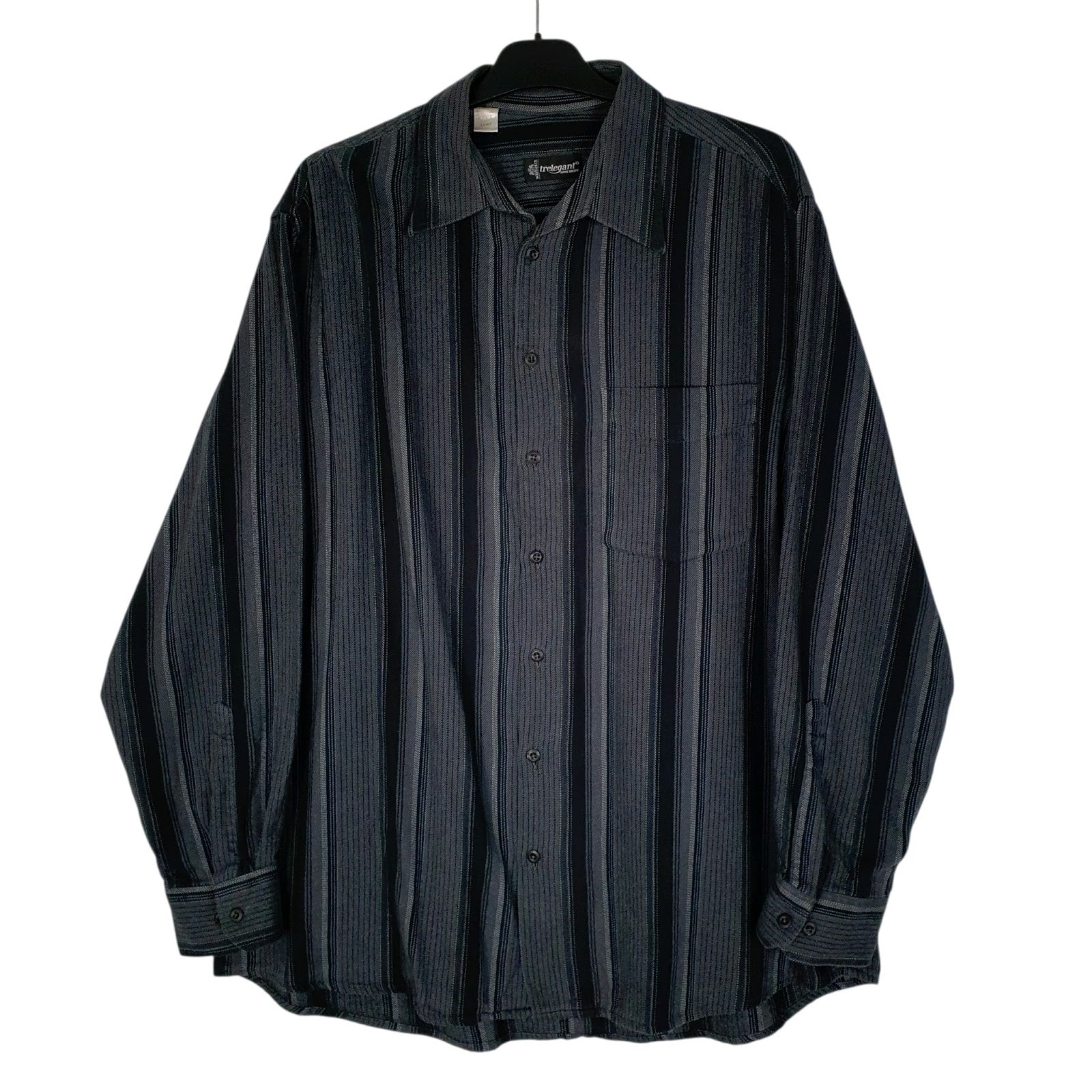 Mens Grey Trelegant  Long Sleeve Shirt