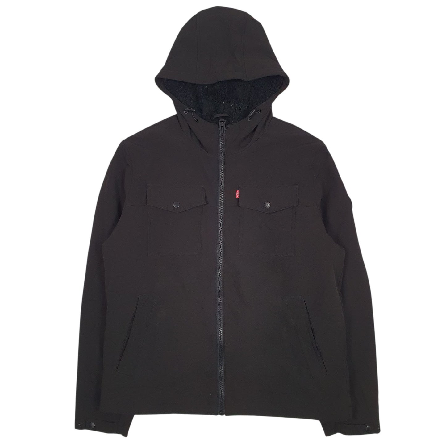 Mens Black Levis Fleece Lined  Coat