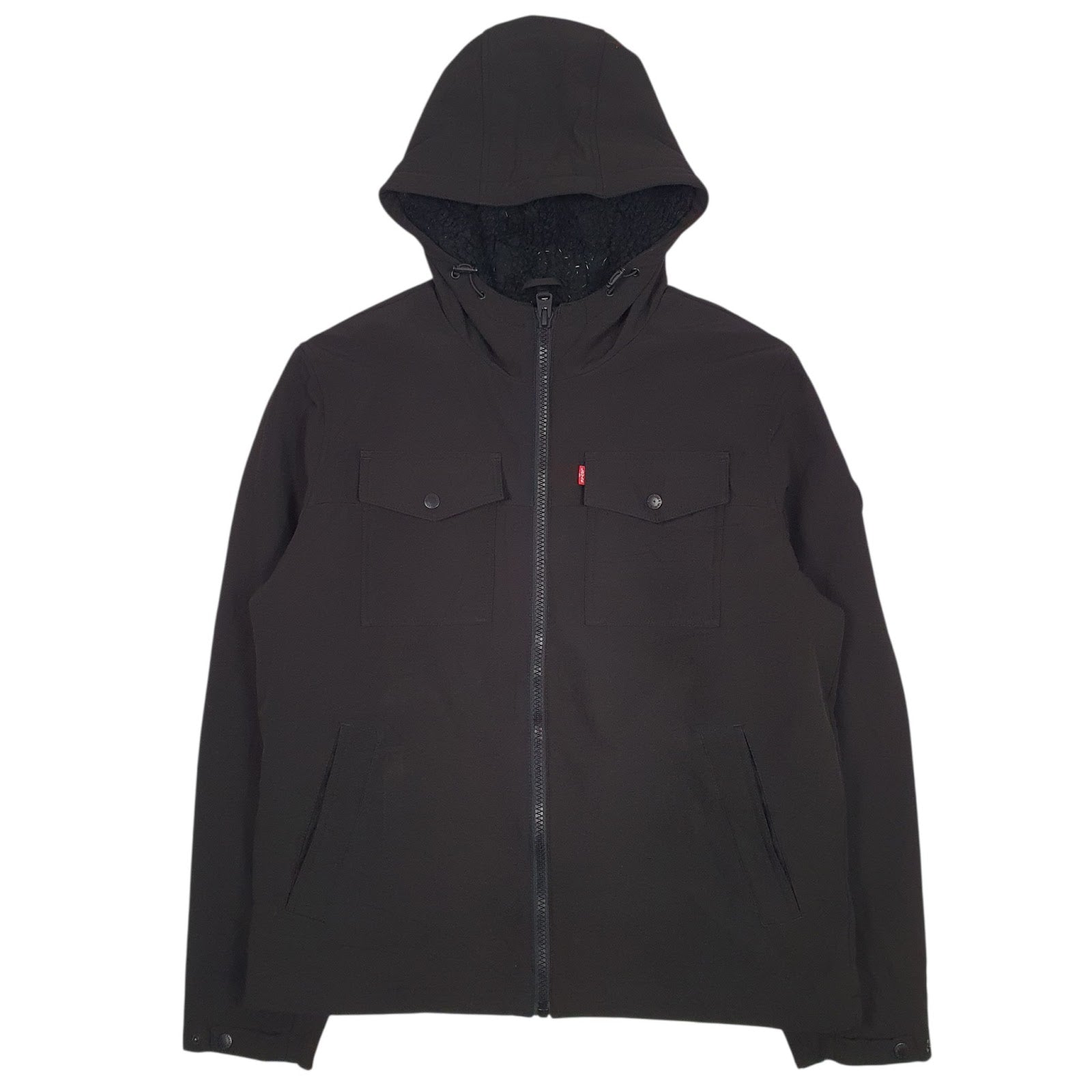 Mens Black Levis Fleece Lined  Coat