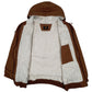 Mens Brown Lee Sherpa Lined Active  Coat