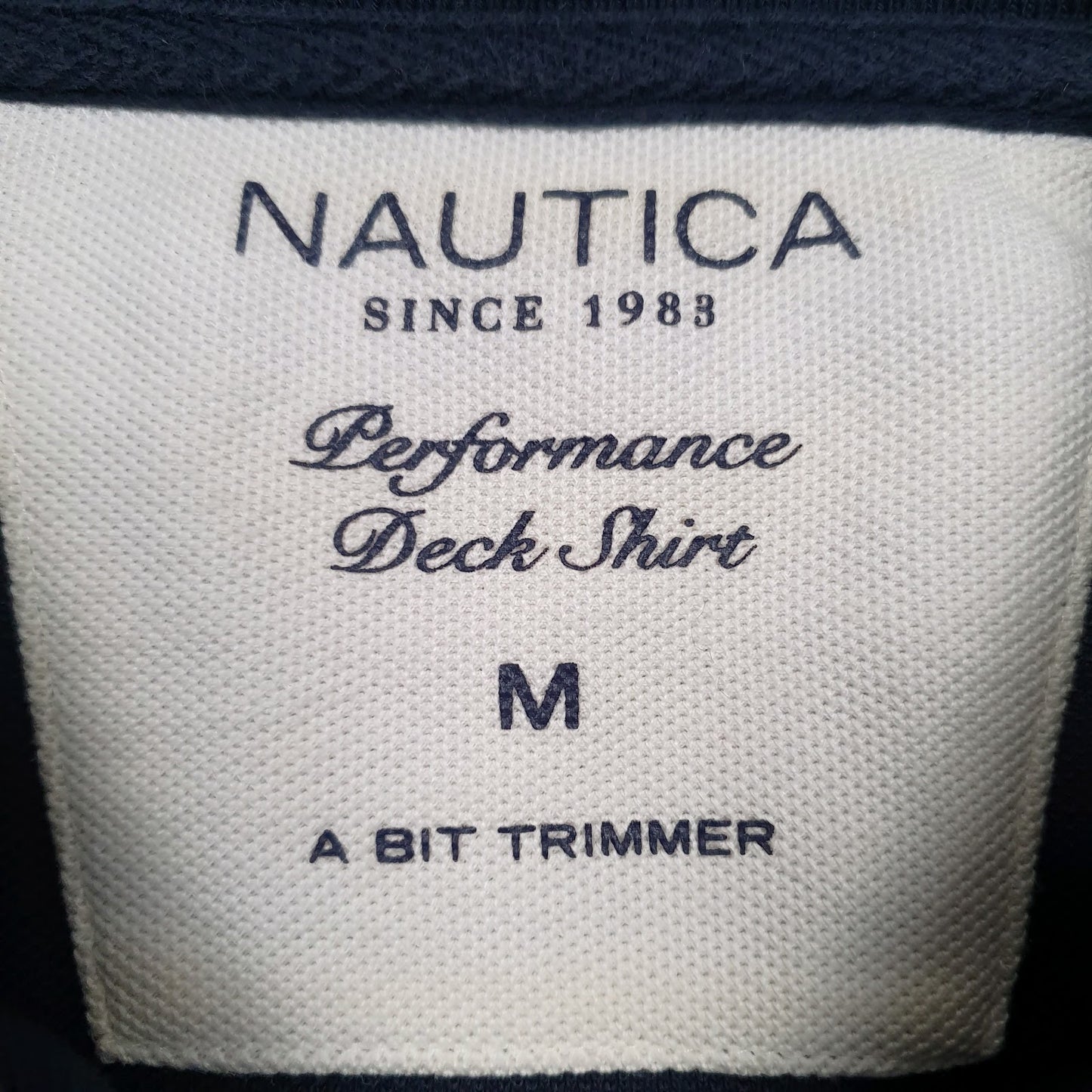 Mens Navy Nautica Performance Deck Shirt  Polo Shirt
