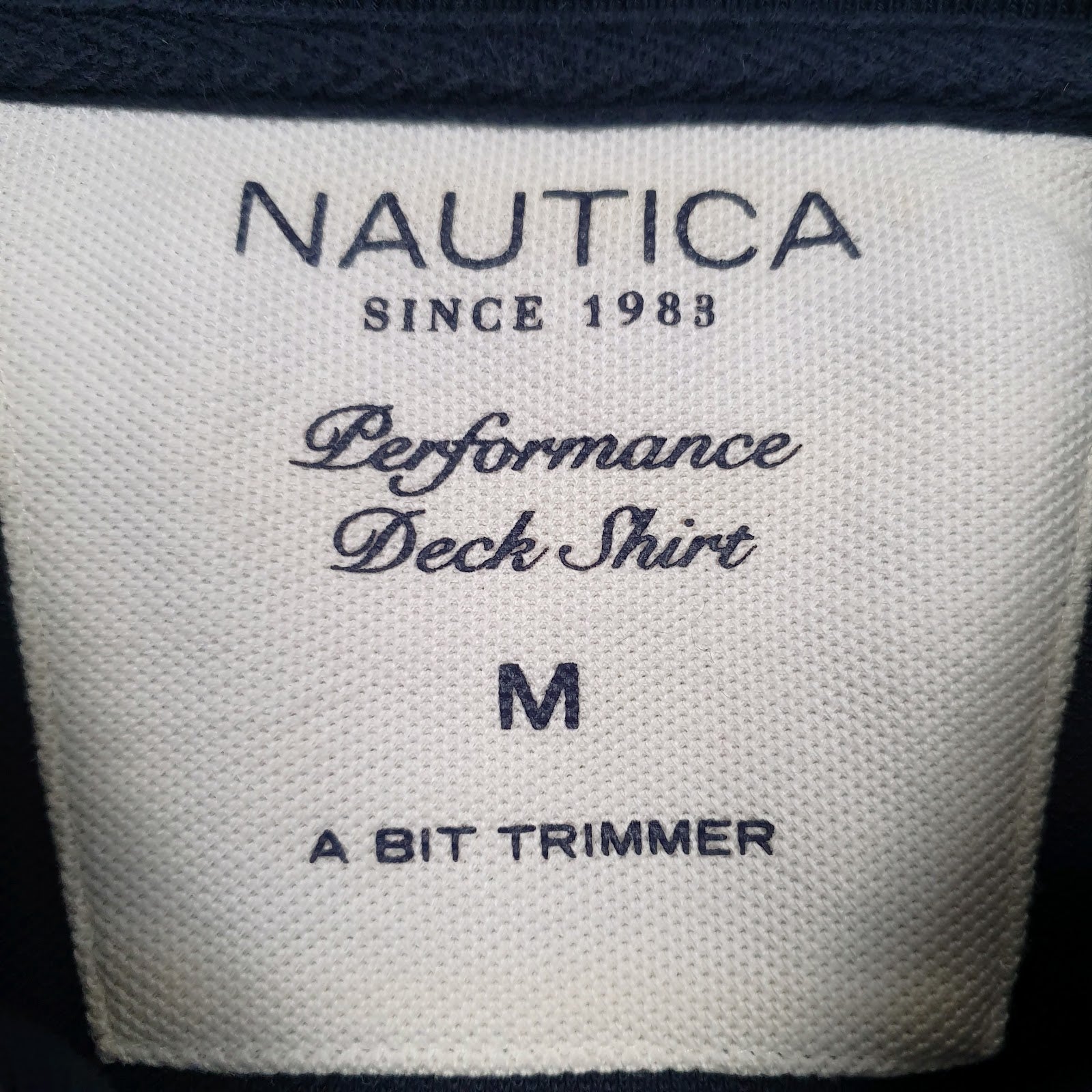 Mens Navy Nautica Performance Deck Shirt  Polo Shirt