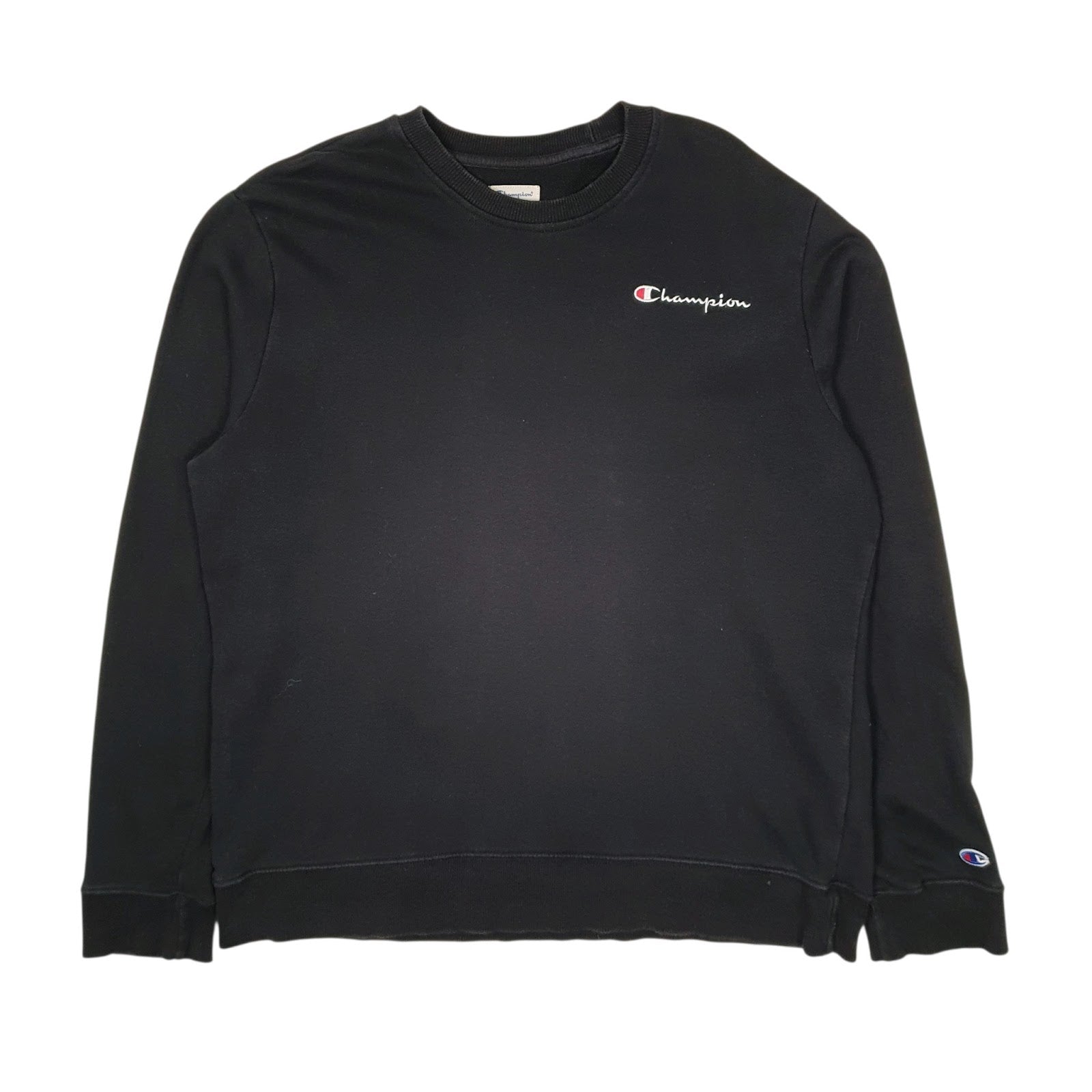 Mens Black Champion  Crewneck Jumper