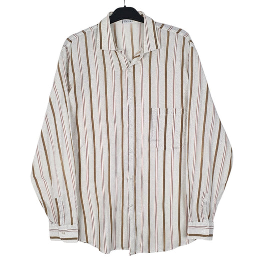 Mens Cream Hette Made In Italy Long Sleeve Shirt