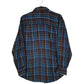 Mens Blue Michiko Plaid Flannel  Shirt