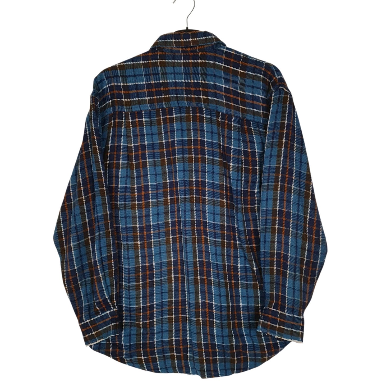 Mens Blue Michiko Plaid Flannel  Shirt