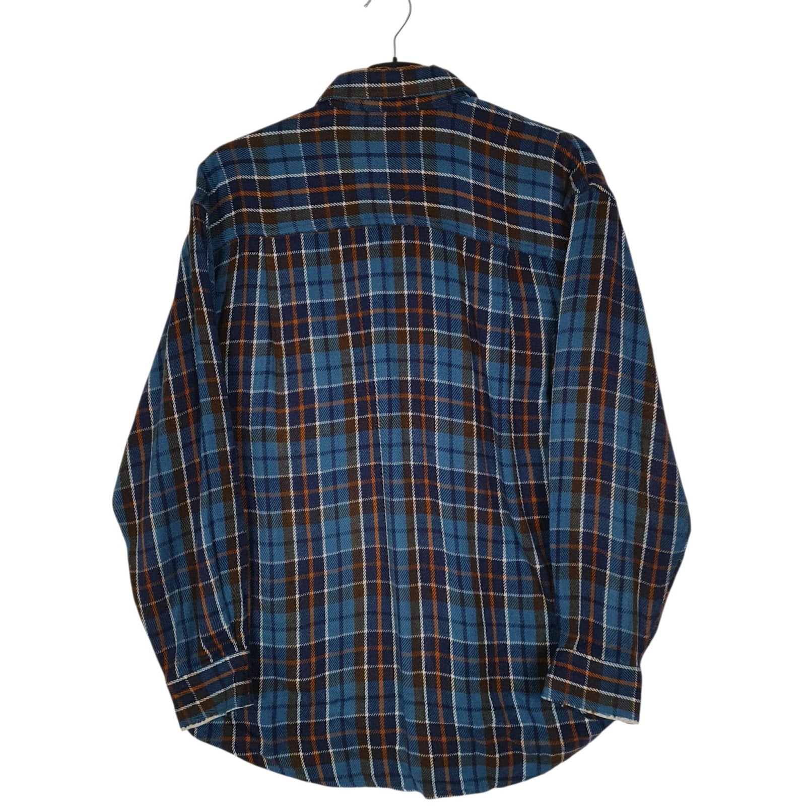Mens Blue Michiko Plaid Flannel  Shirt