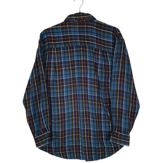 Mens Blue Michiko Plaid Flannel  Shirt