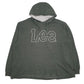 Mens Green Lee Spellout Hoodie Jumper