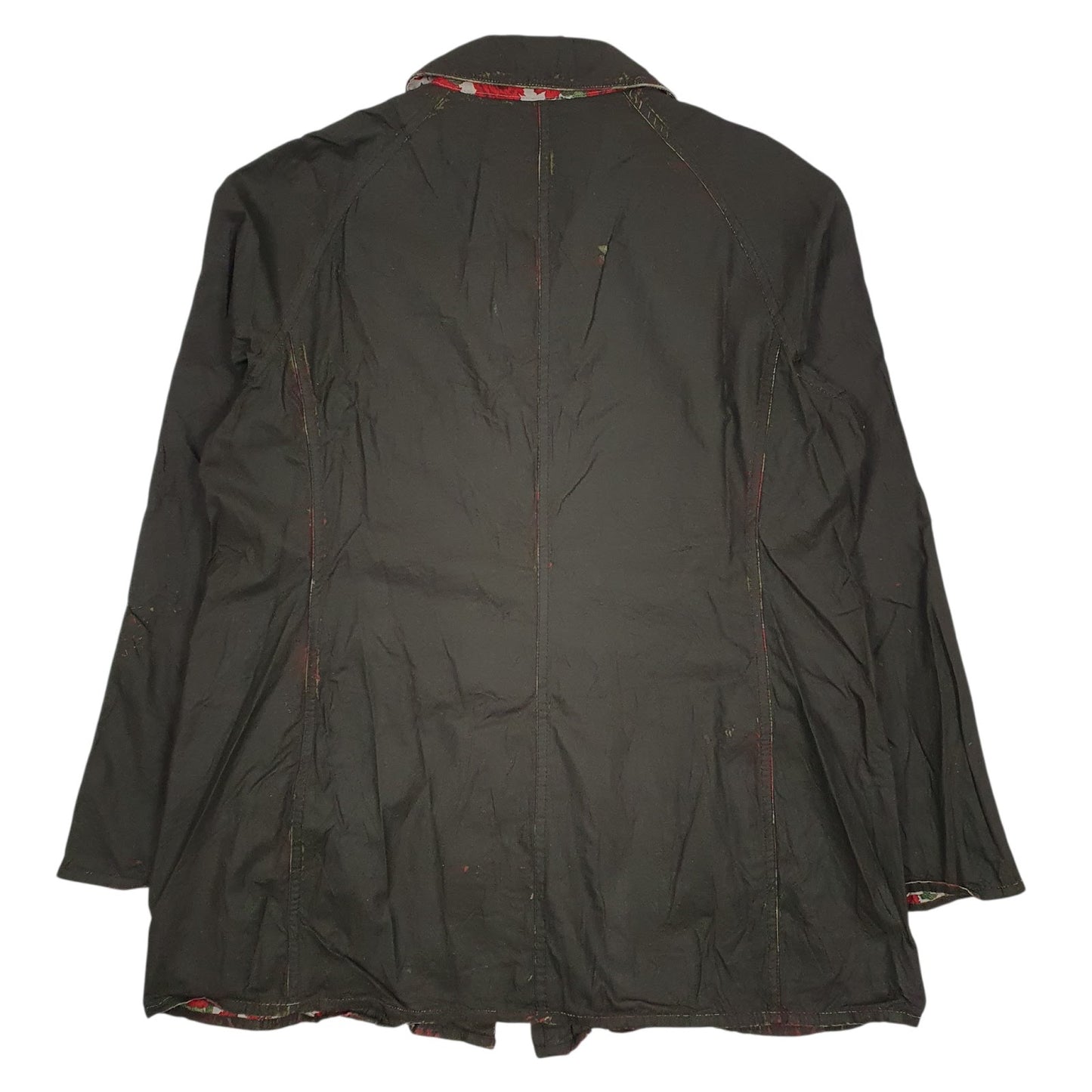 Womens Green Barbour Shield Rose Mary Hoodie Coat