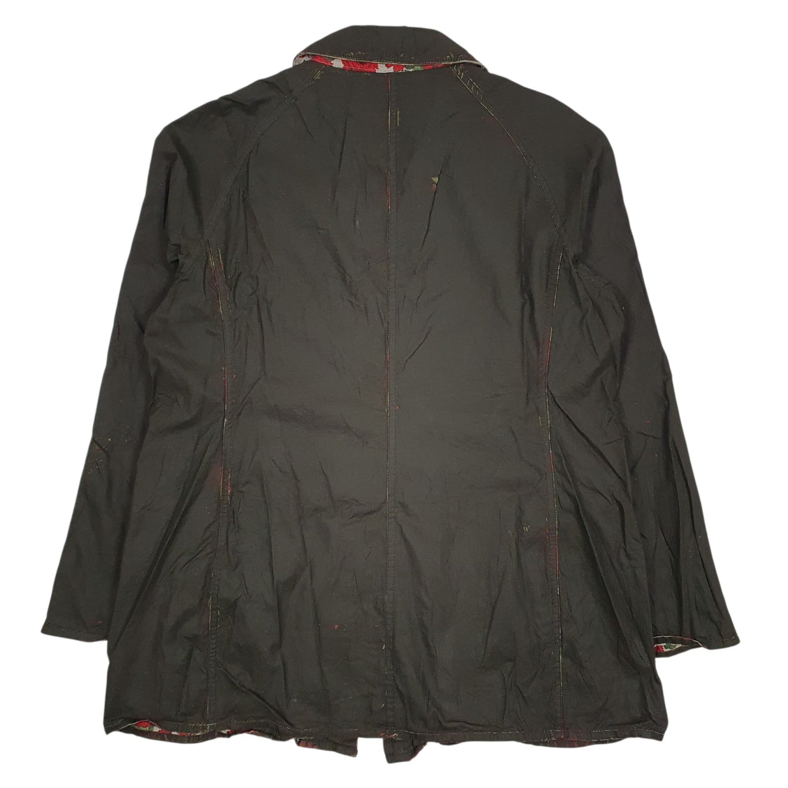 Womens Green Barbour Shield Rose Mary Hoodie Coat