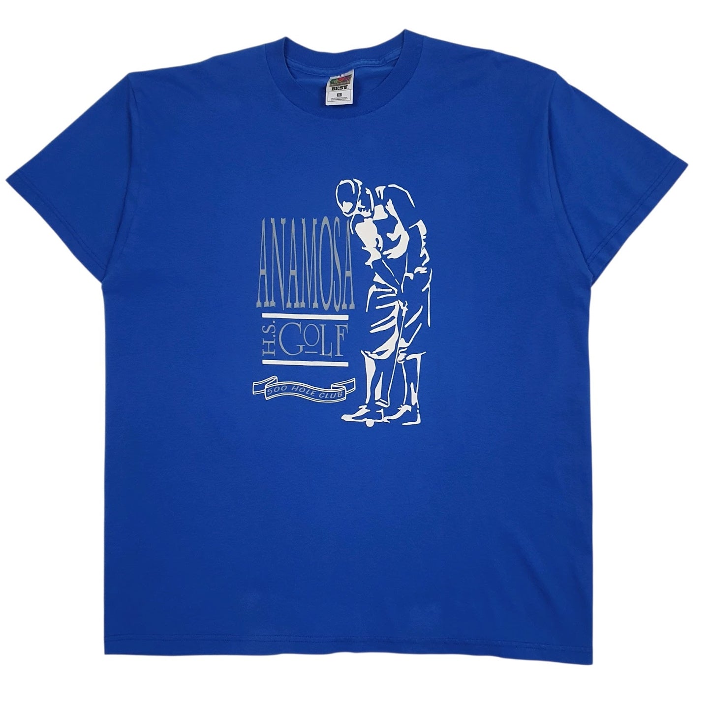 Mens Blue Fruit Of The Loom Anambra Golf Short Sleeve T Shirt